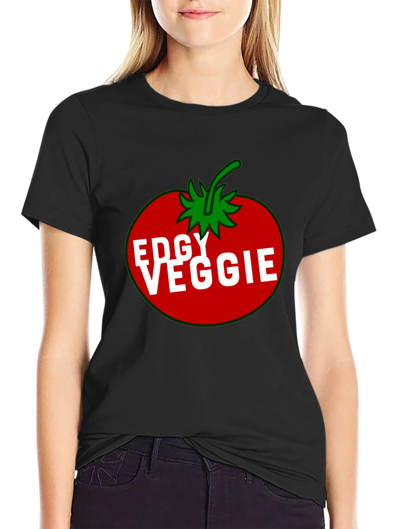 Edgy Veggie Tomato Graphic T-Shirt