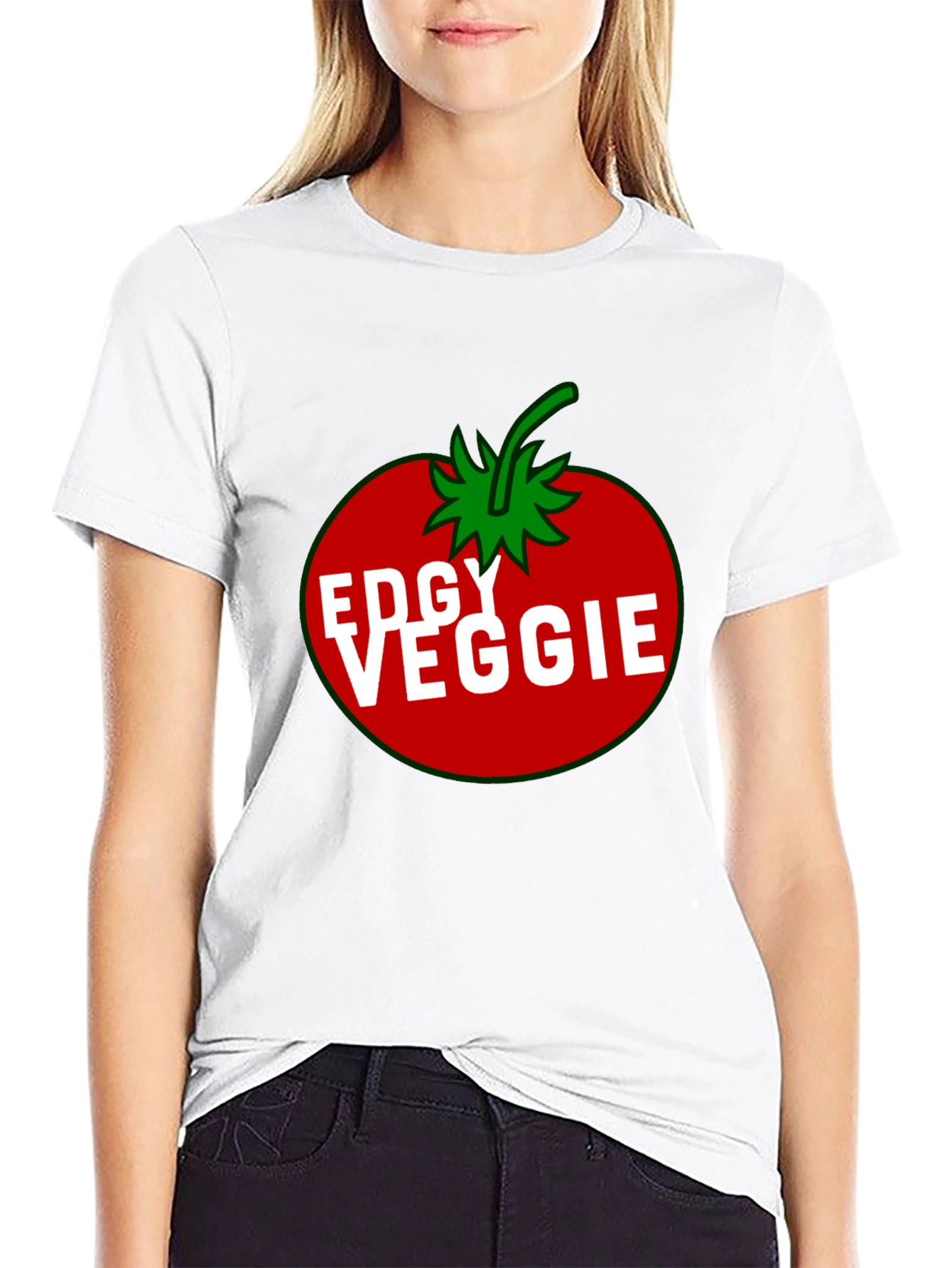 Edgy Veggie Tomato Graphic T-Shirt