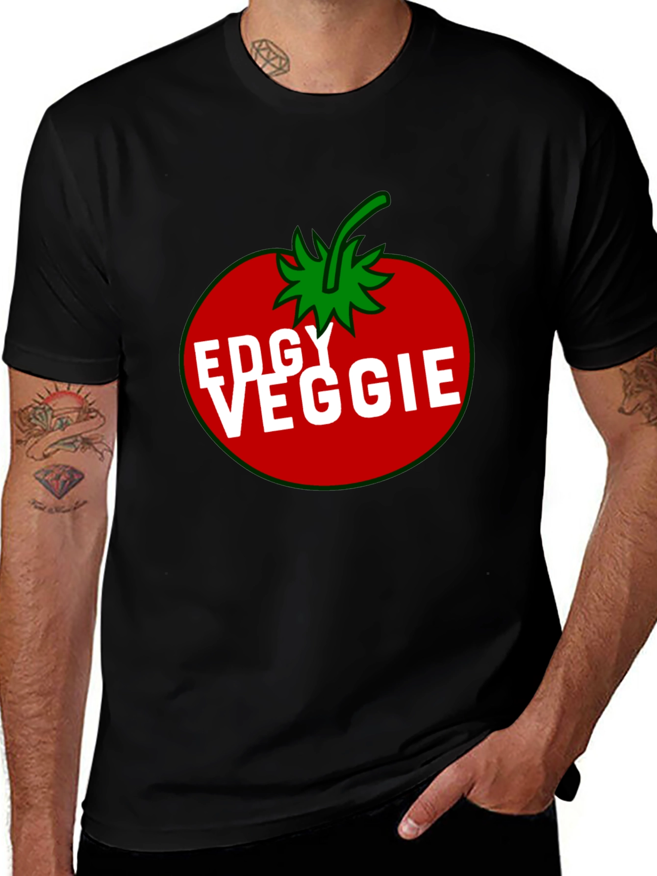 Edgy Veggie Tomato Graphic T-Shirt