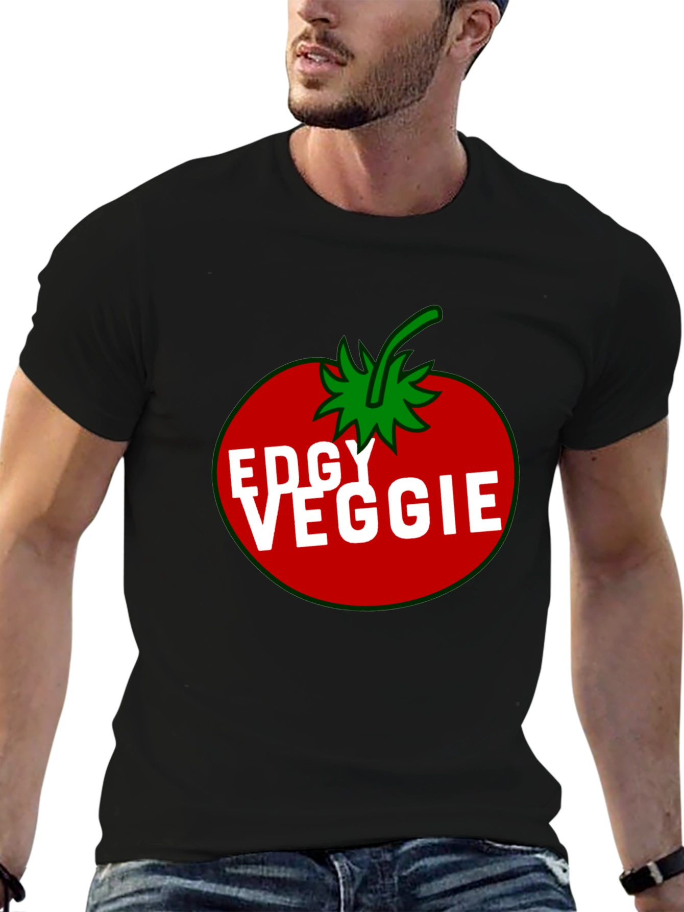 Edgy Veggie Tomato Graphic T-Shirt