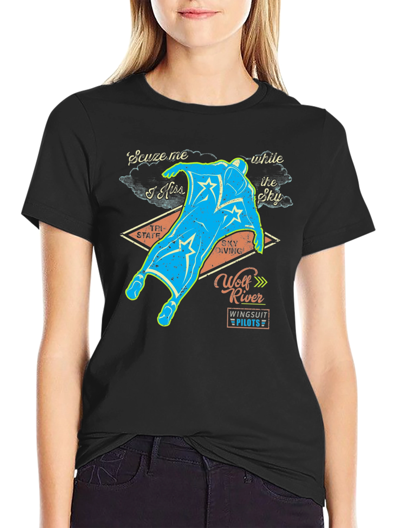 Wolf River Wingsuit Pilots Graphic Tee
