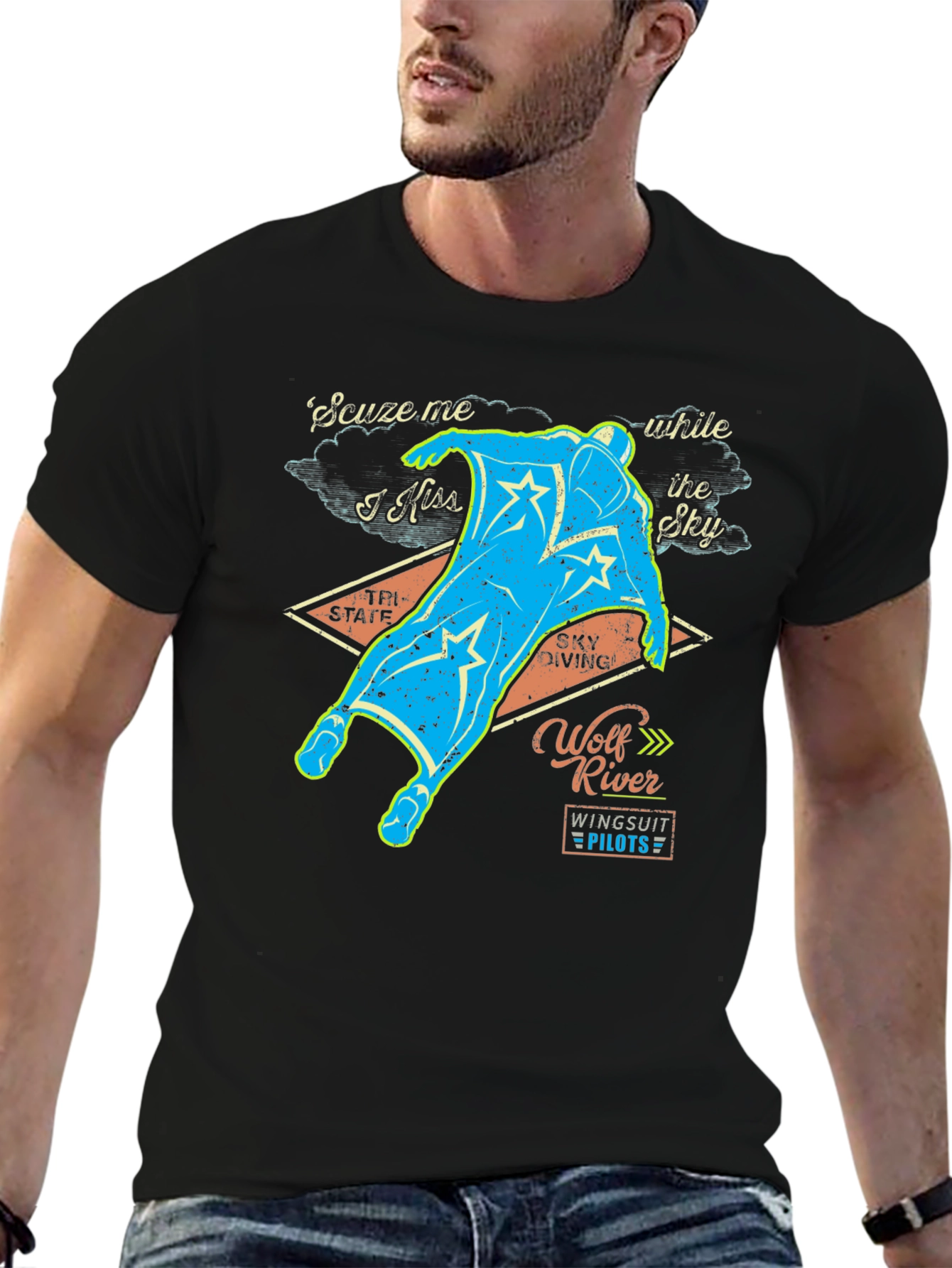 Wolf River Wingsuit Pilots Graphic Tee