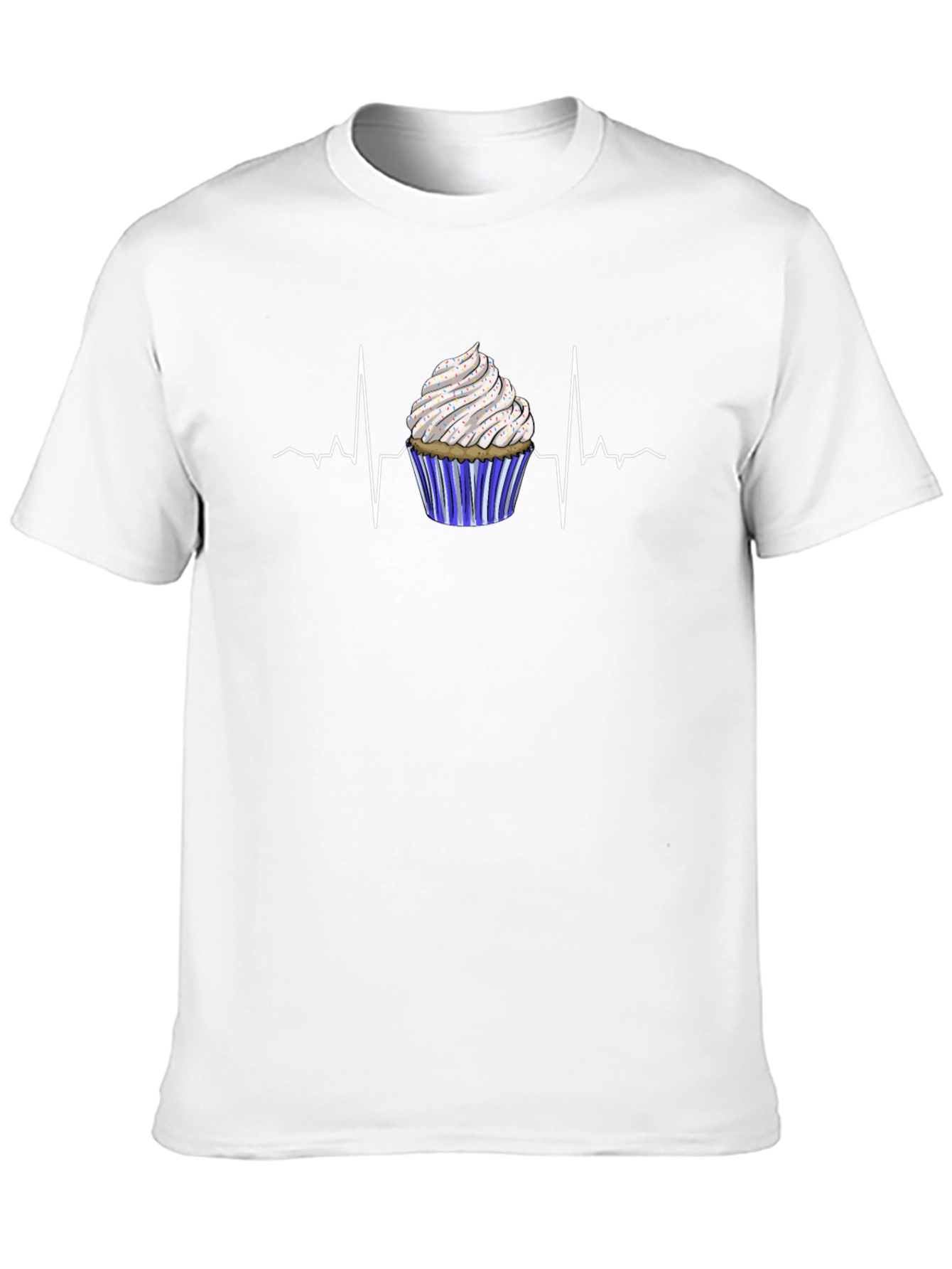 Cupcake Heartbeat Graphic Tee - Black
