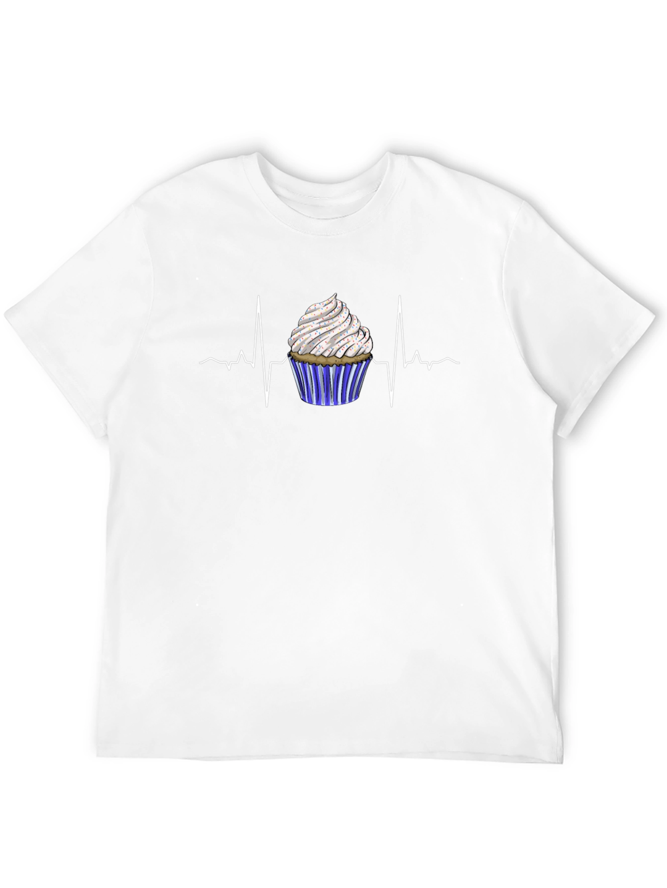 Cupcake Heartbeat Graphic Tee - Black