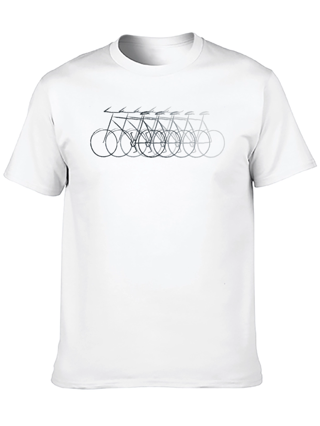 Mens Black T-Shirt with Bicycle Design