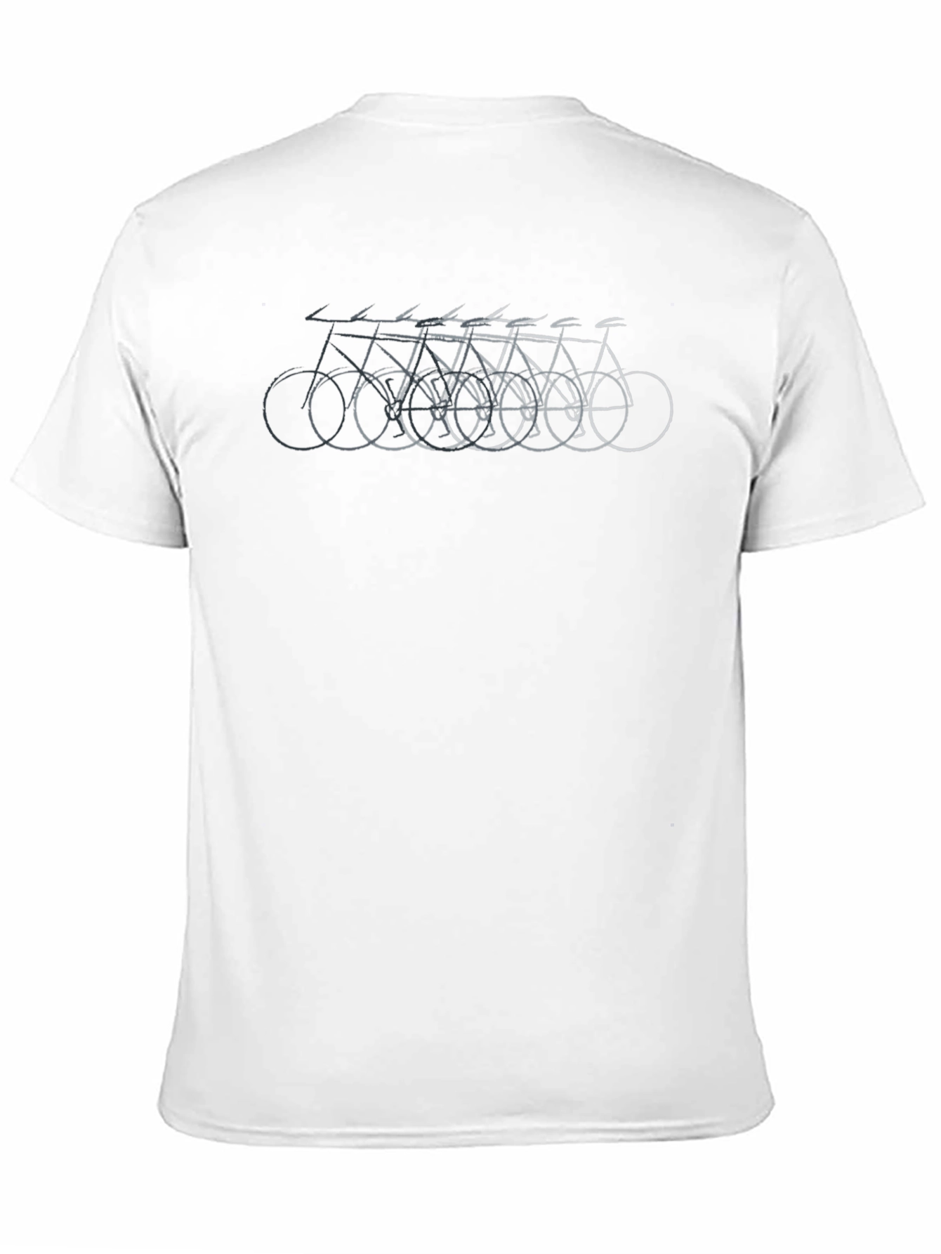 Mens Black T-Shirt with Bicycle Design