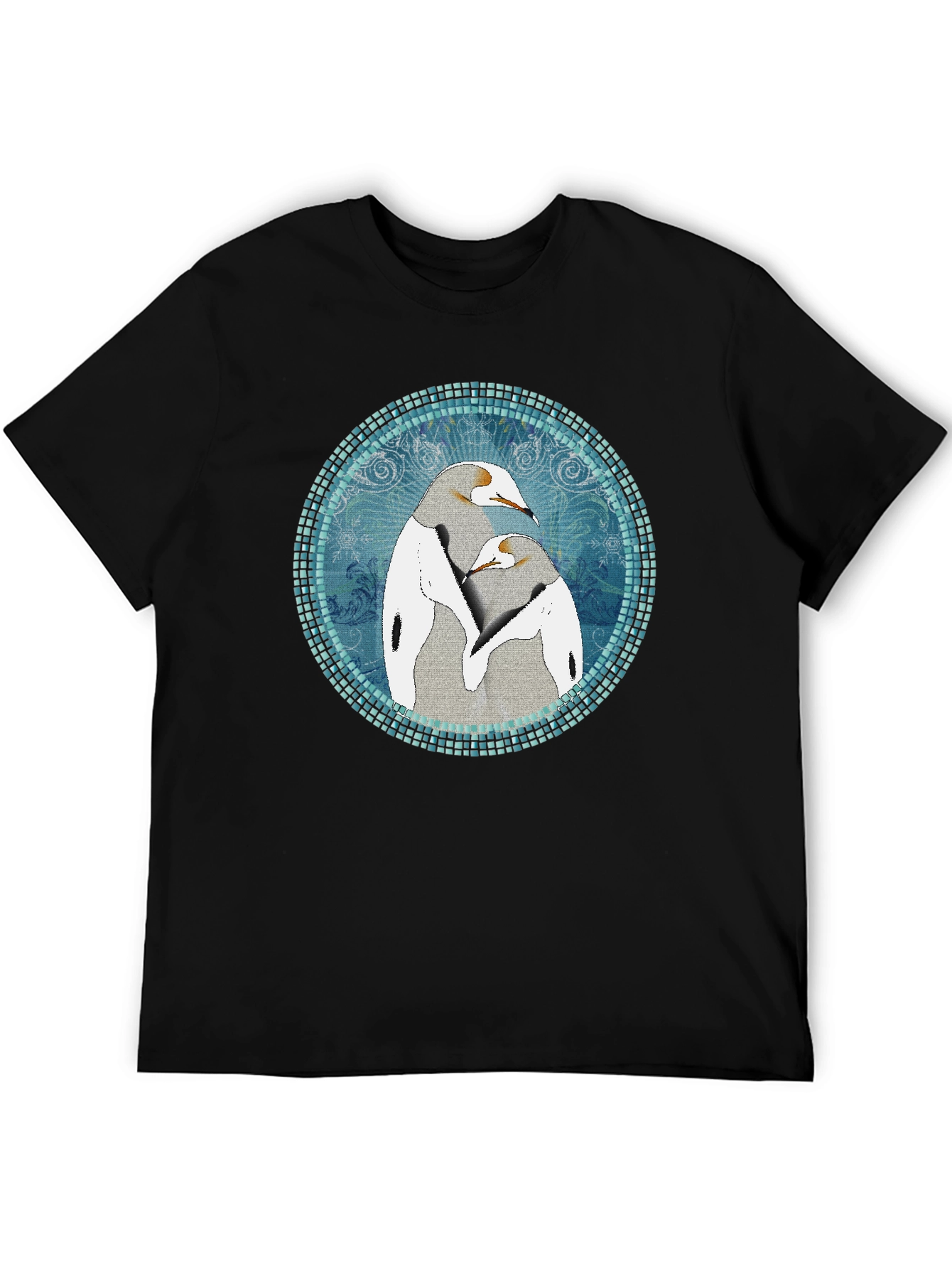 Penguin Love T-Shirt - Black Cotton Tee