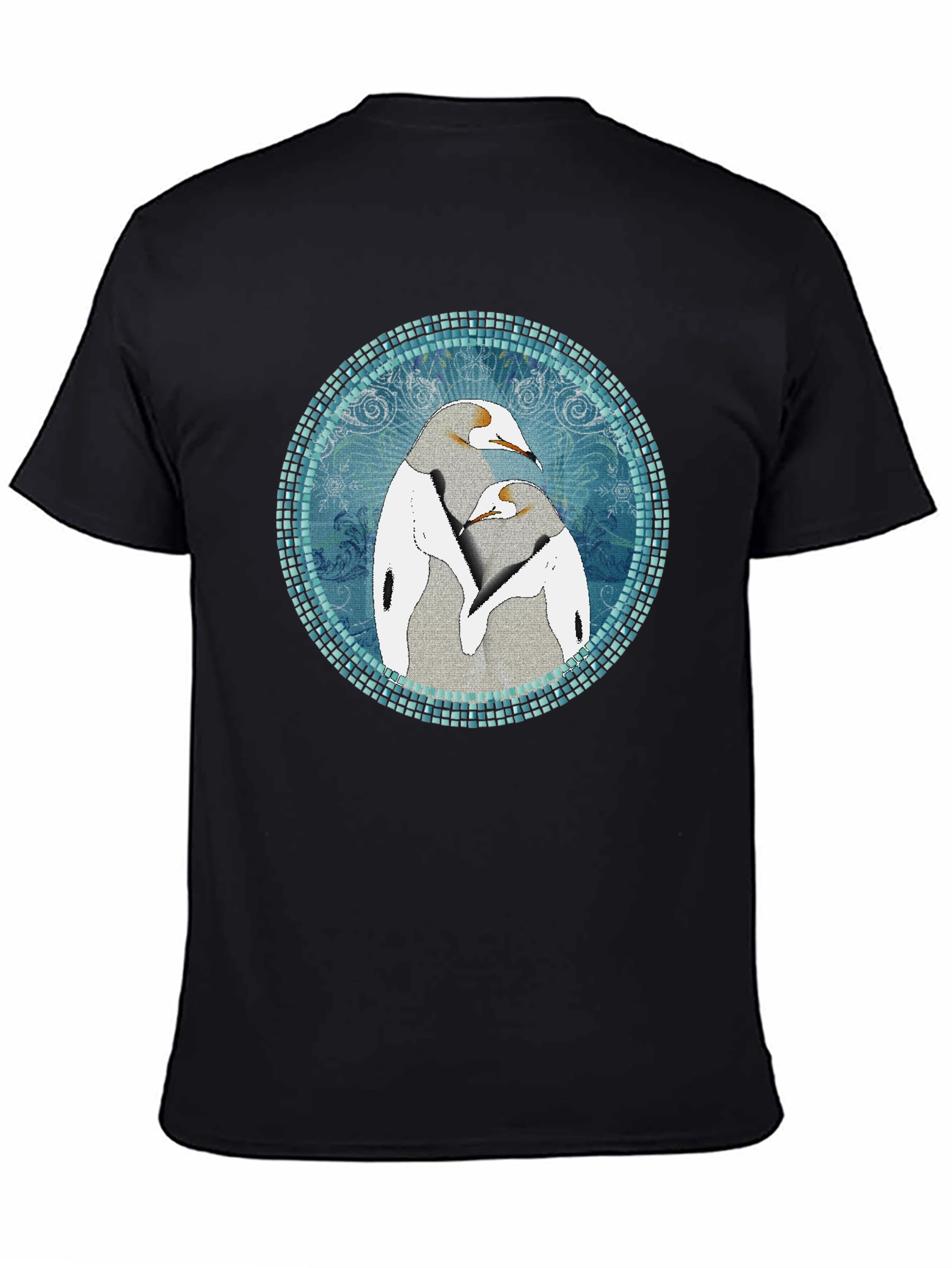 Penguin Love T-Shirt - Black Cotton Tee