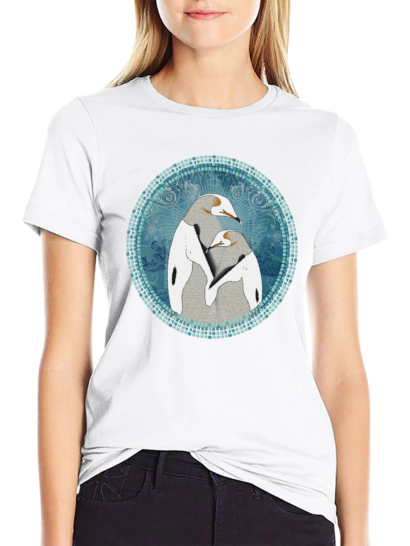 Penguin Love T-Shirt - Black Cotton Tee