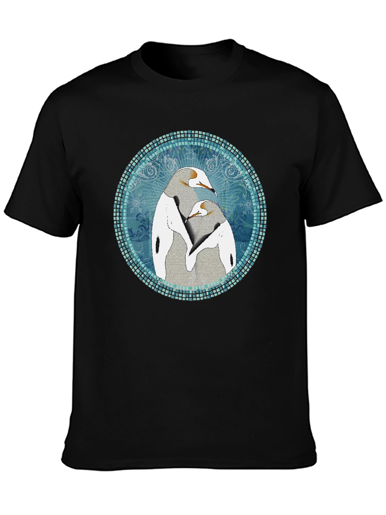 Penguin Love T-Shirt - Black Cotton Tee