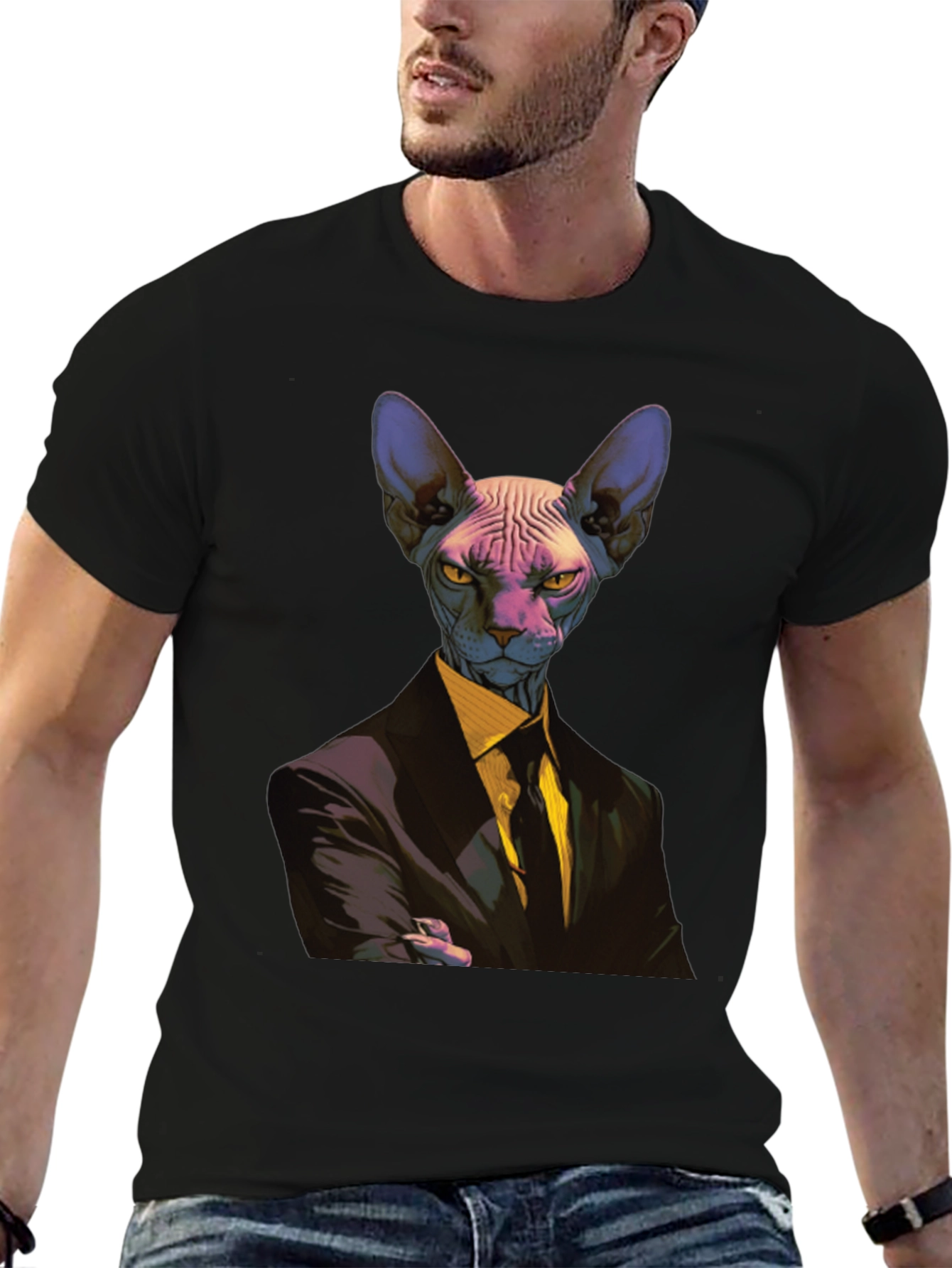 Sphynx Cat Suit T-Shirt - Funny Animal Tee