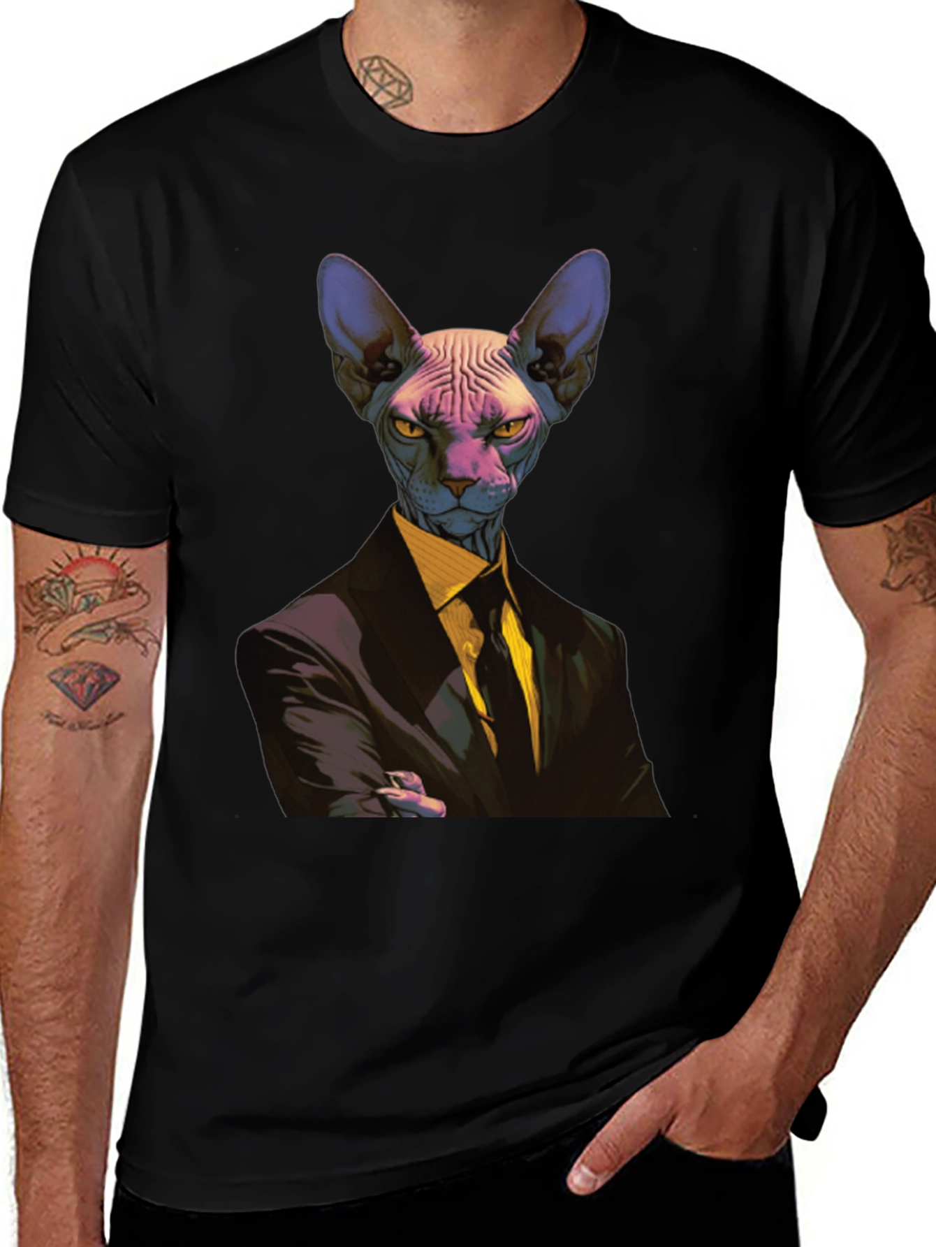 Sphynx Cat Suit T-Shirt - Funny Animal Tee