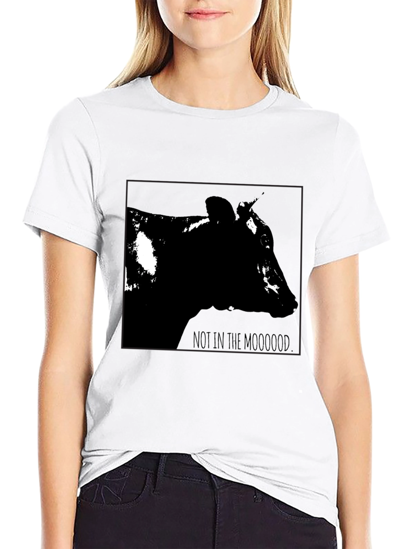 Not in the Mooood Black T-Shirt