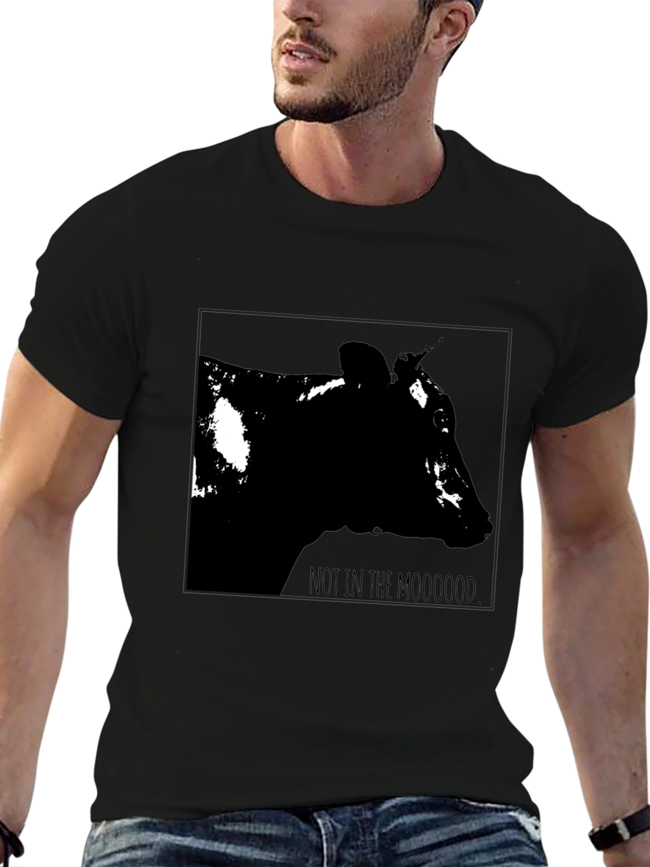 Not in the Mooood Black T-Shirt