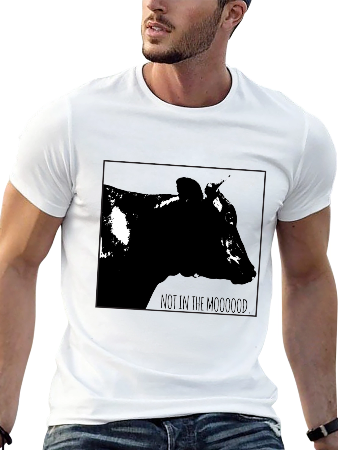 Not in the Mooood Black T-Shirt