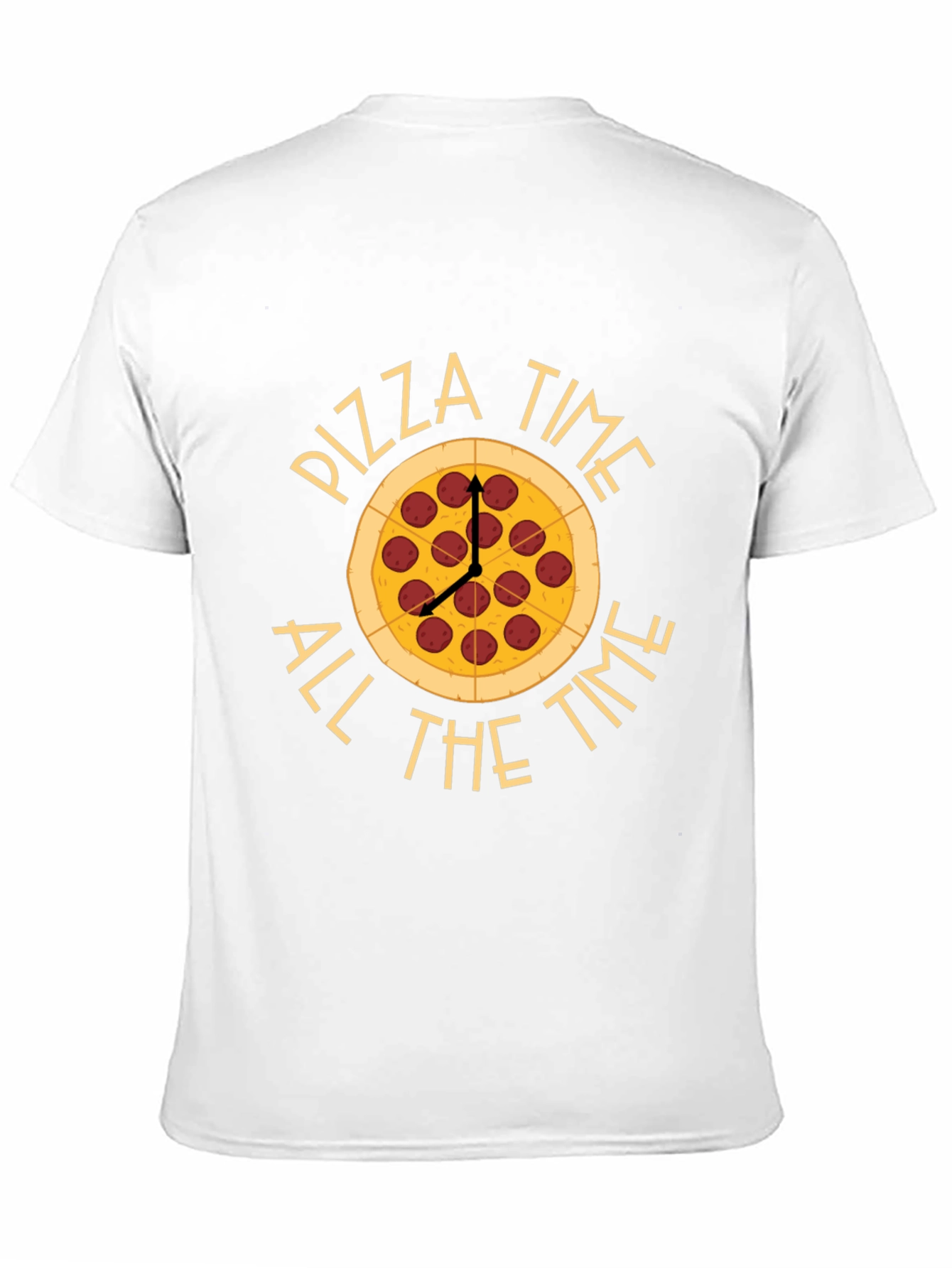 Pizza Time All The Time Black T-Shirt