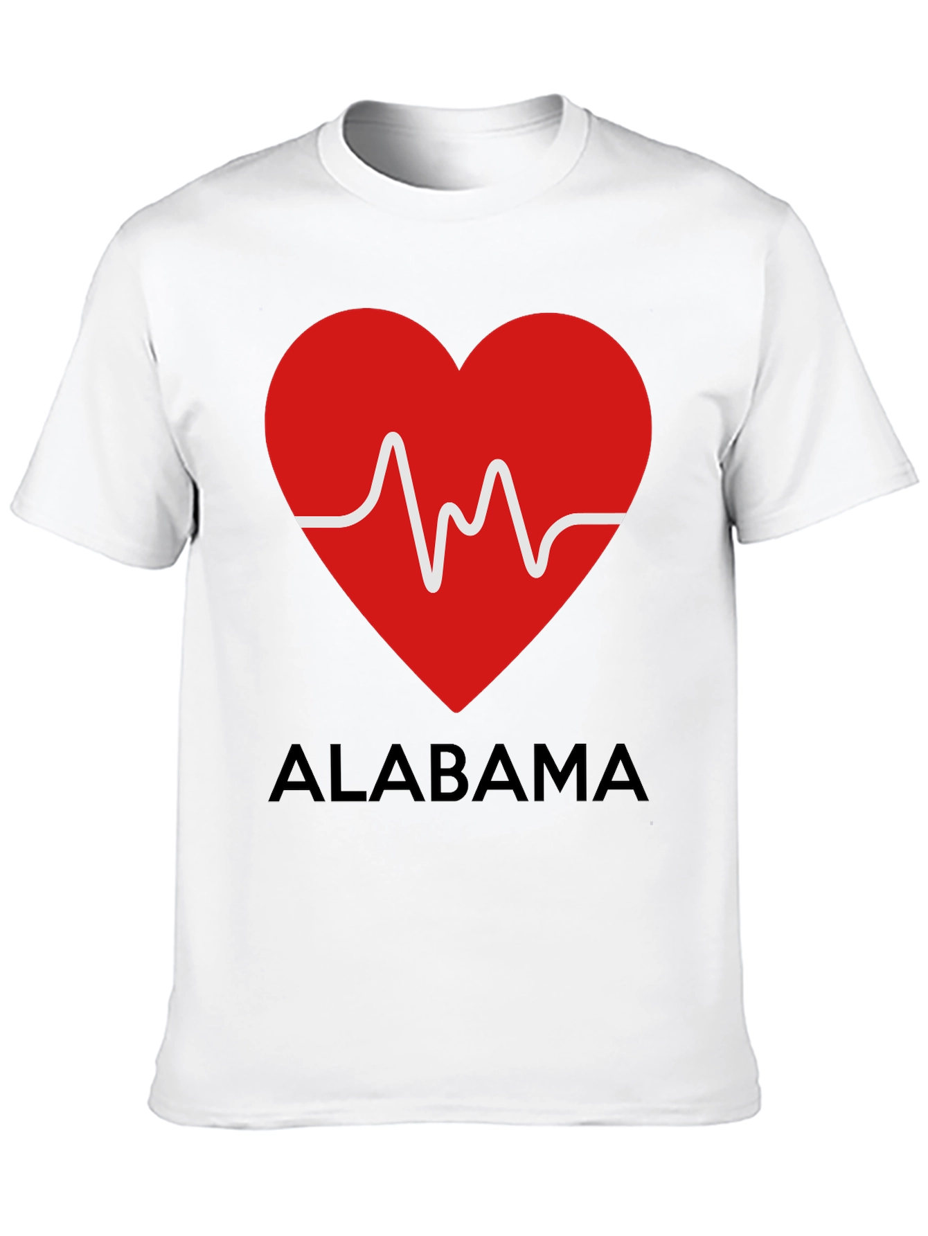Alabama Heartbeat Graphic Tee - Black