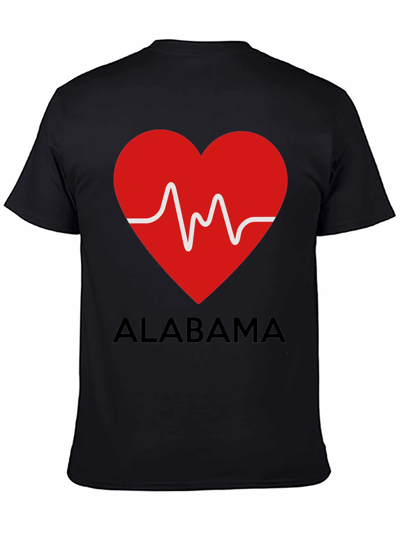 Alabama Heartbeat Graphic Tee - Black