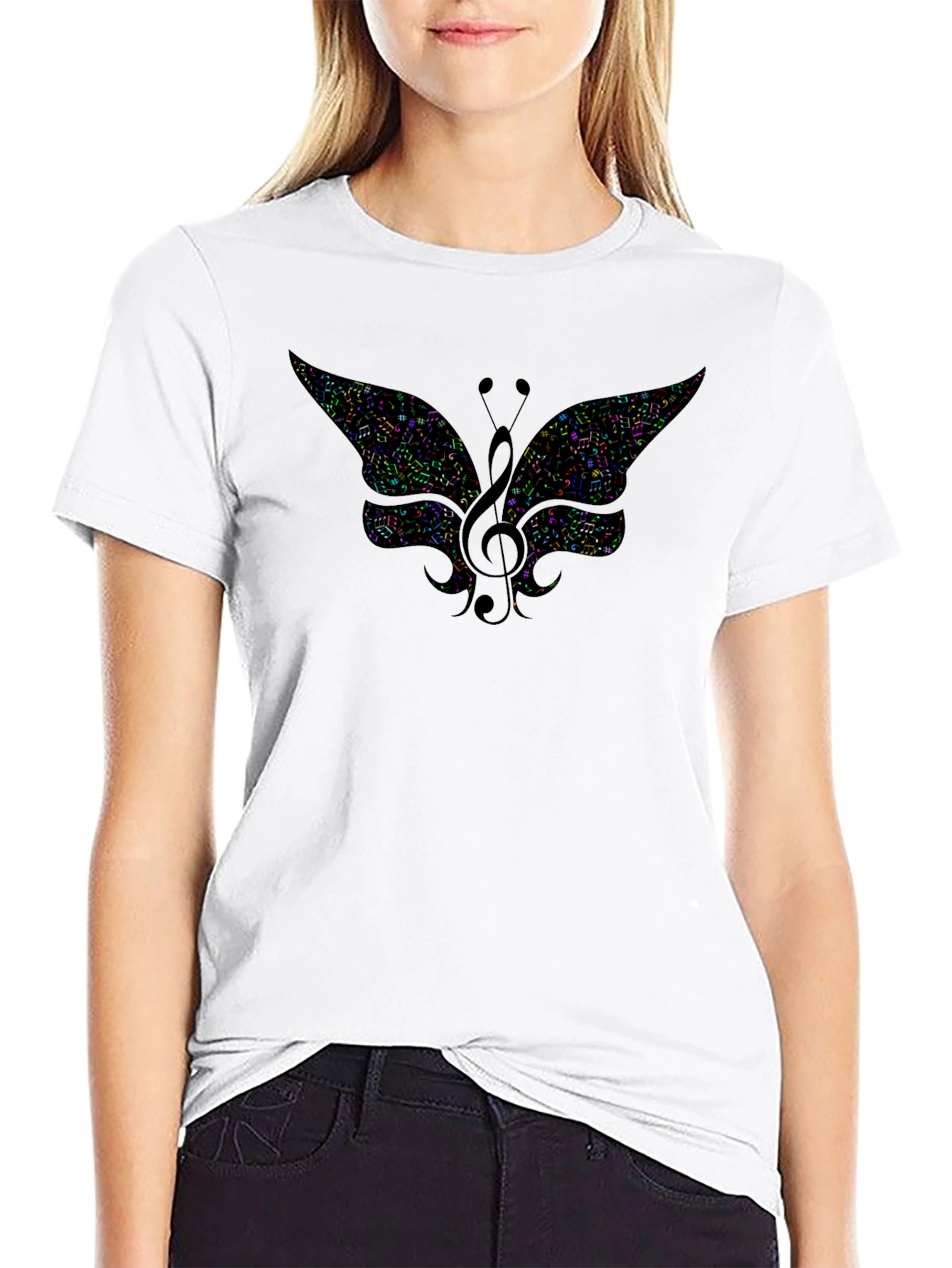 Musical Butterfly Graphic T-Shirt