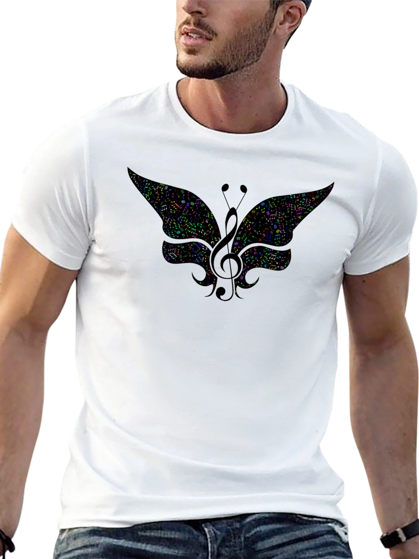 Musical Butterfly Graphic T-Shirt