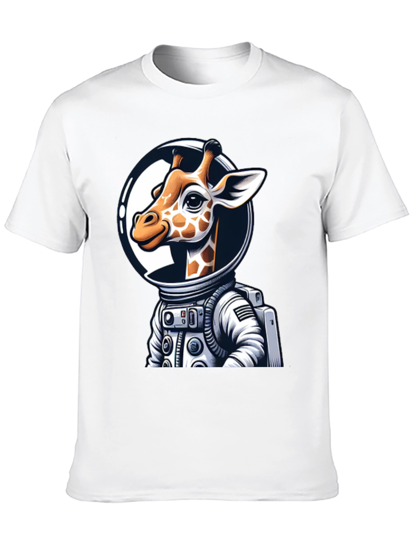 Giraffe Astronaut Graphic Tee - Space Explorer T-Shirt