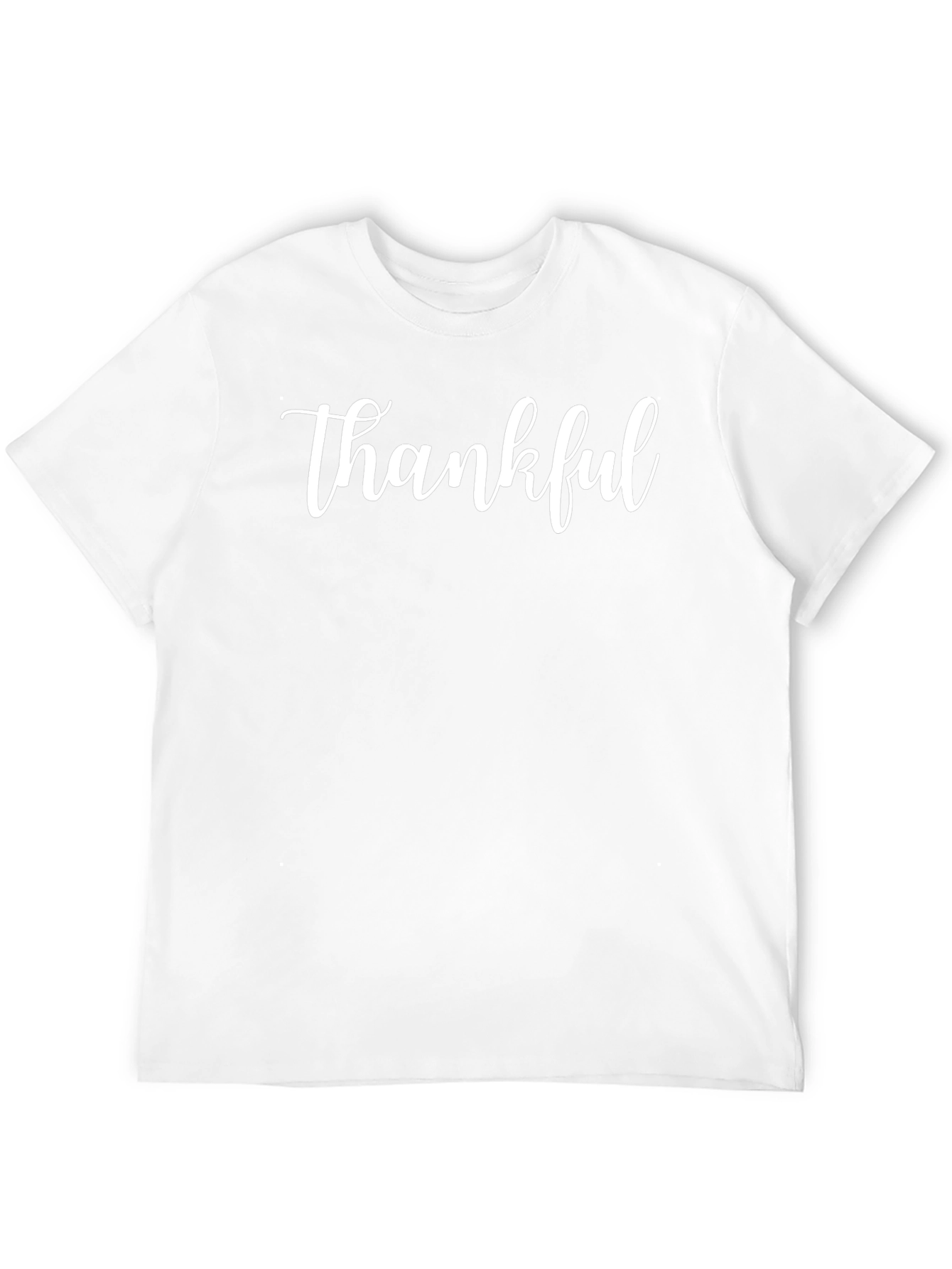Thankful Graphic Print T-Shirt - Casual Style
