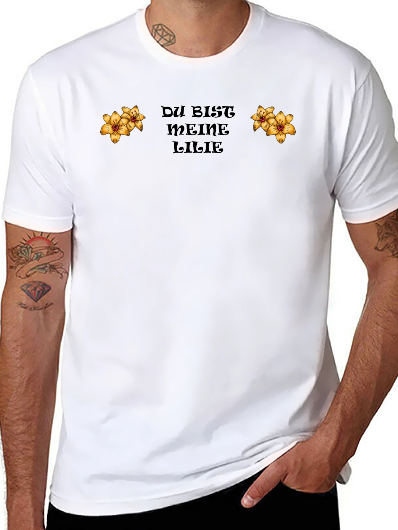 Du Bist Meine Lilie Black T-Shirt