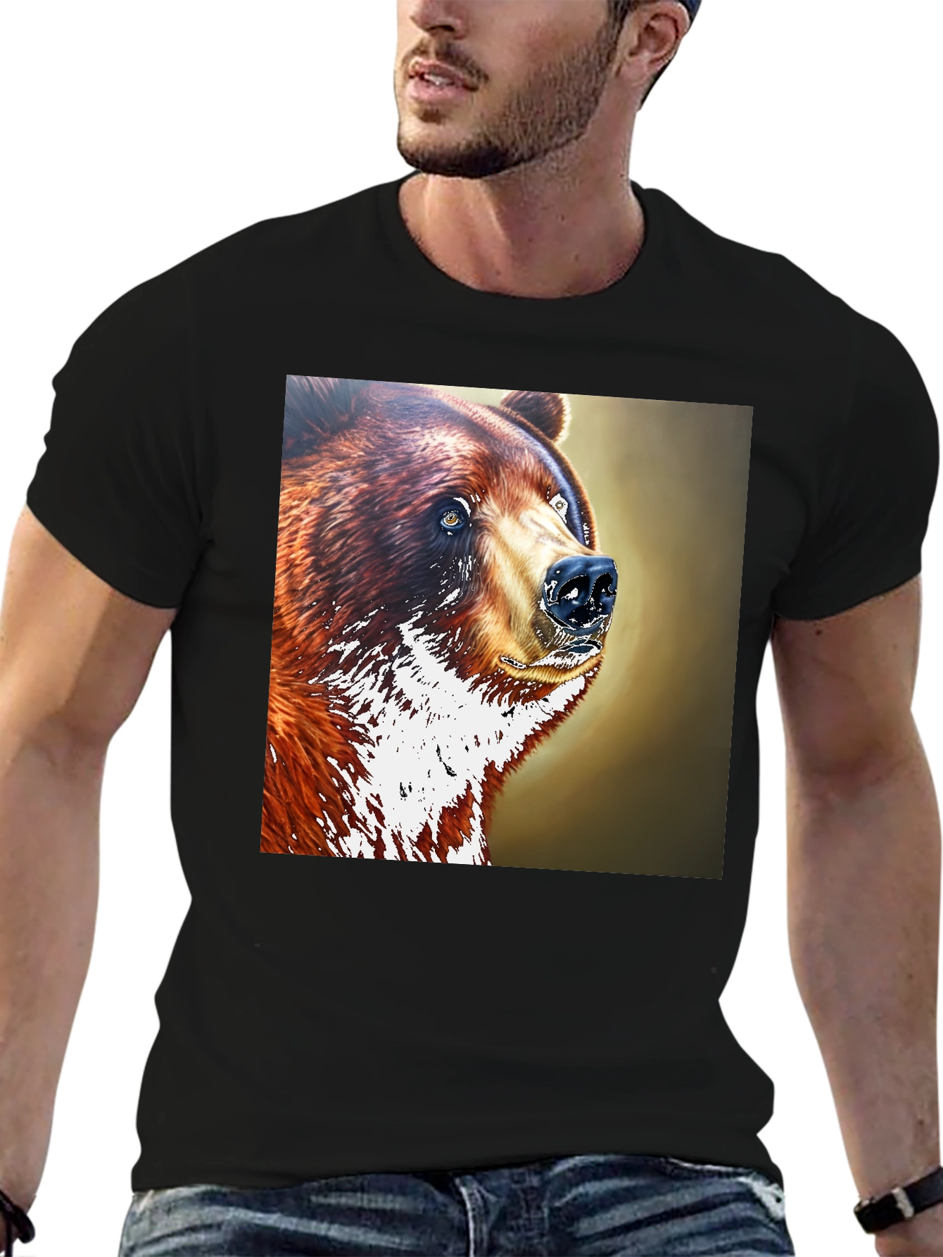 Bear Graphic Black T-Shirt