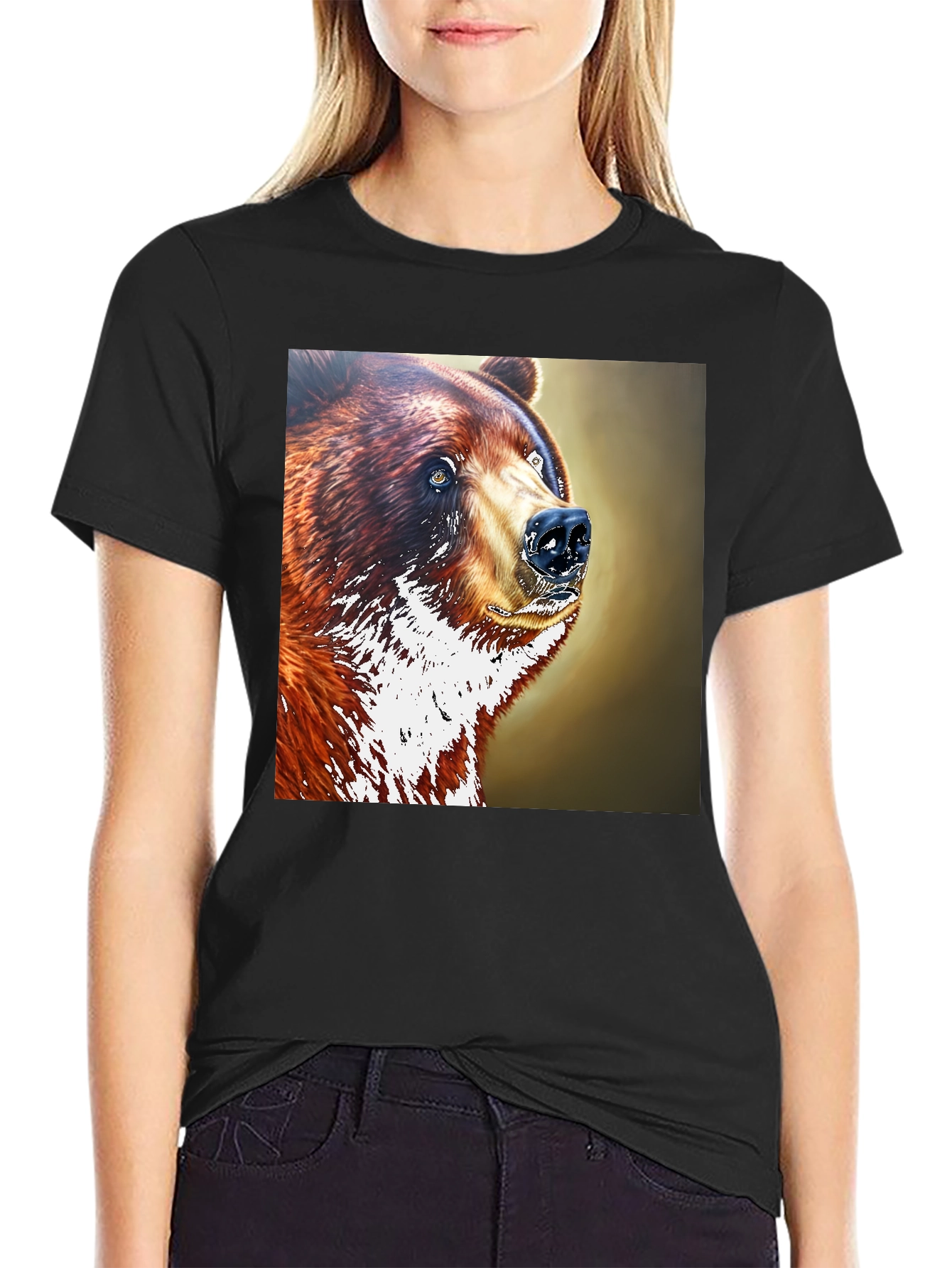 Bear Graphic Black T-Shirt