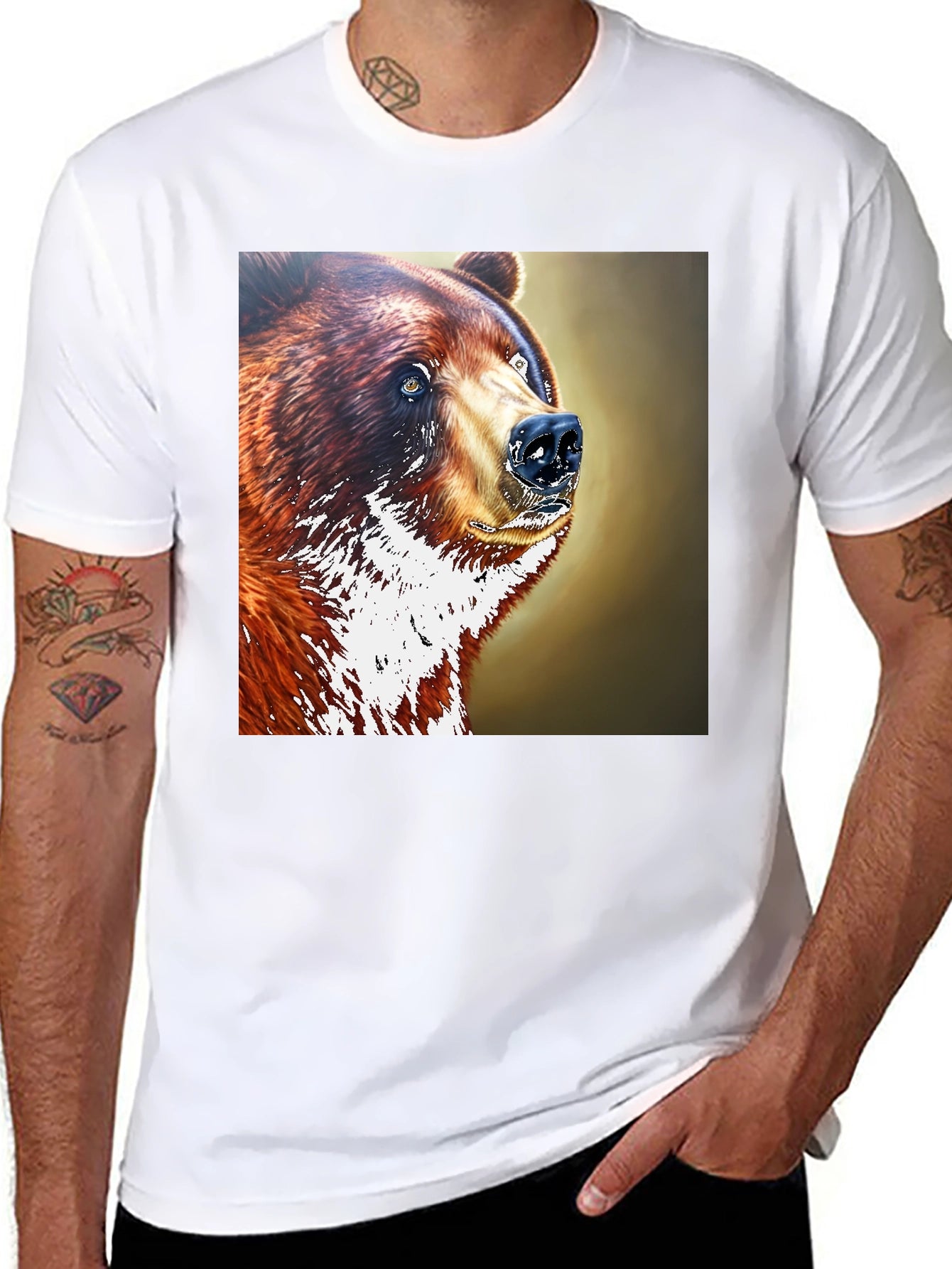 Bear Graphic Black T-Shirt