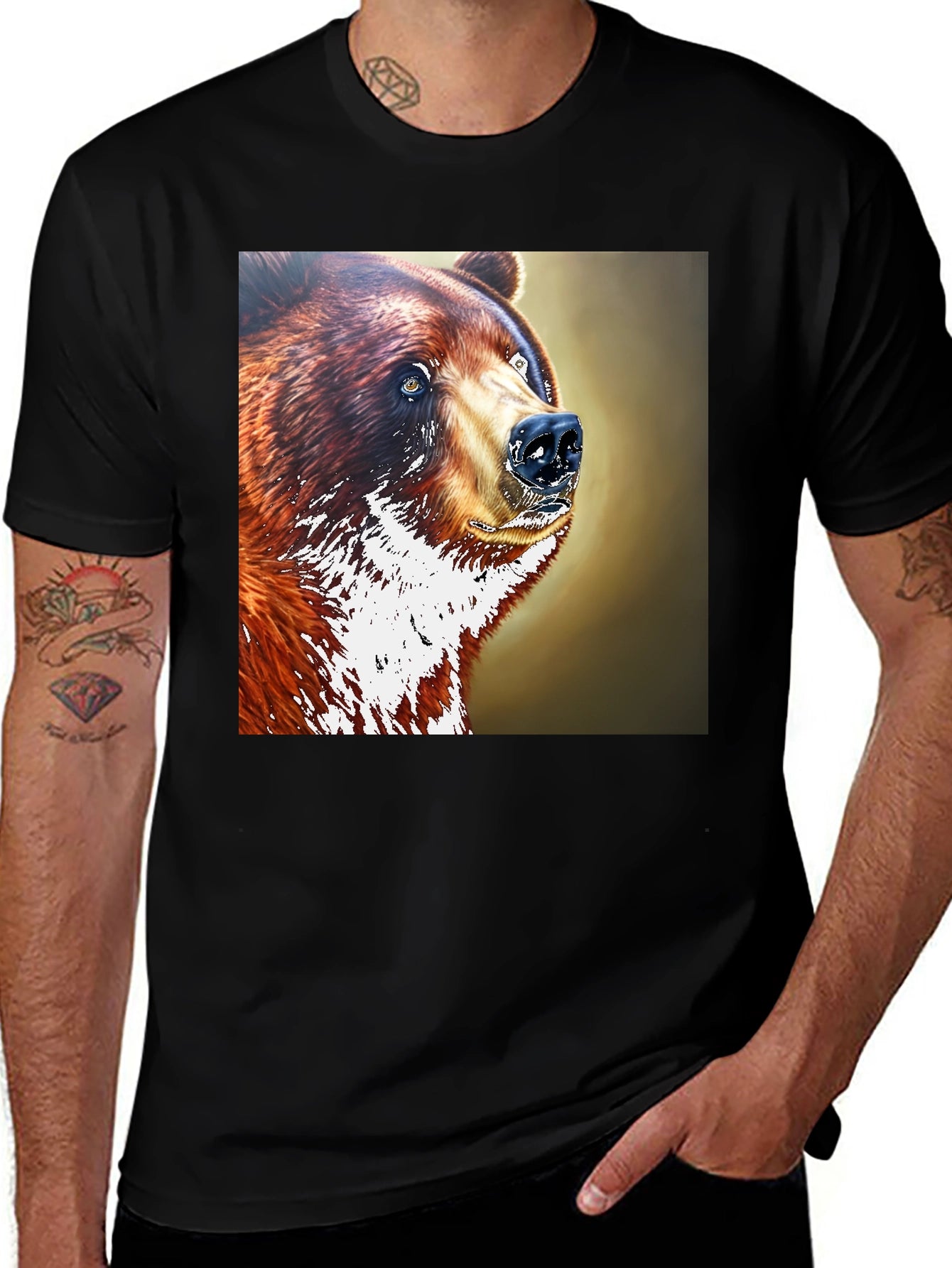Bear Graphic Black T-Shirt