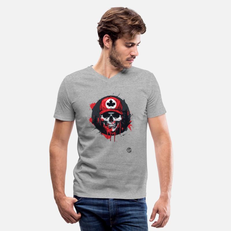 Canadian Skull - Baseball Hat with Leaf