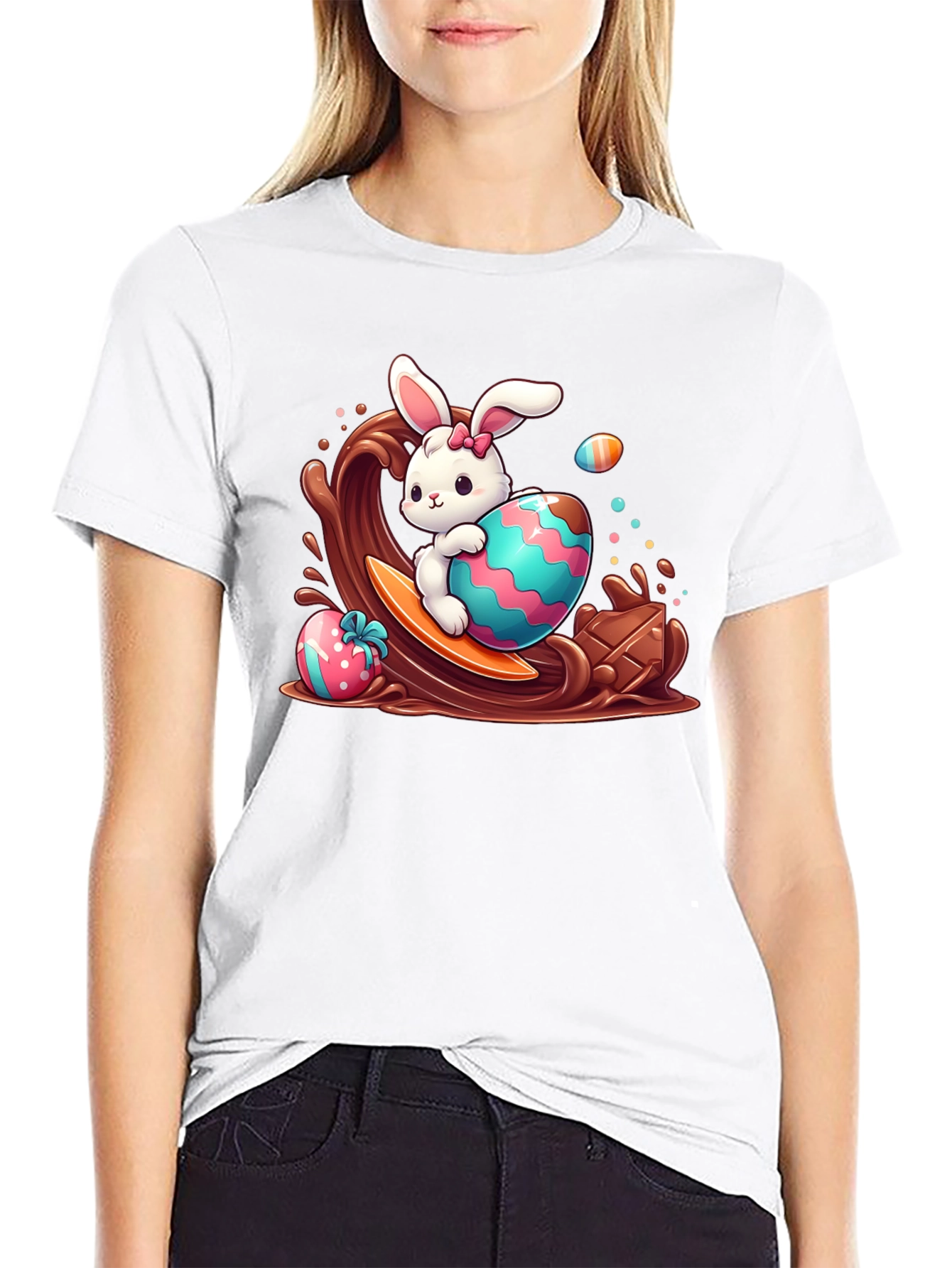 Easter Bunny Chocolate Surf T-Shirt