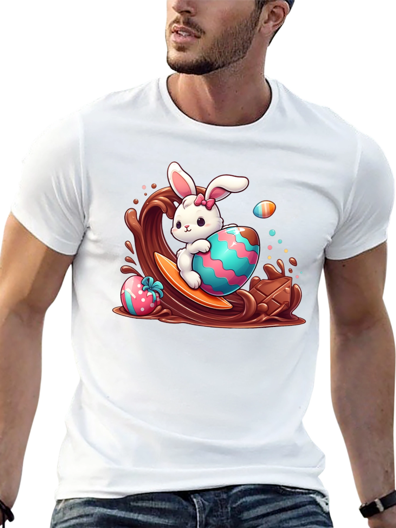 Easter Bunny Chocolate Surf T-Shirt