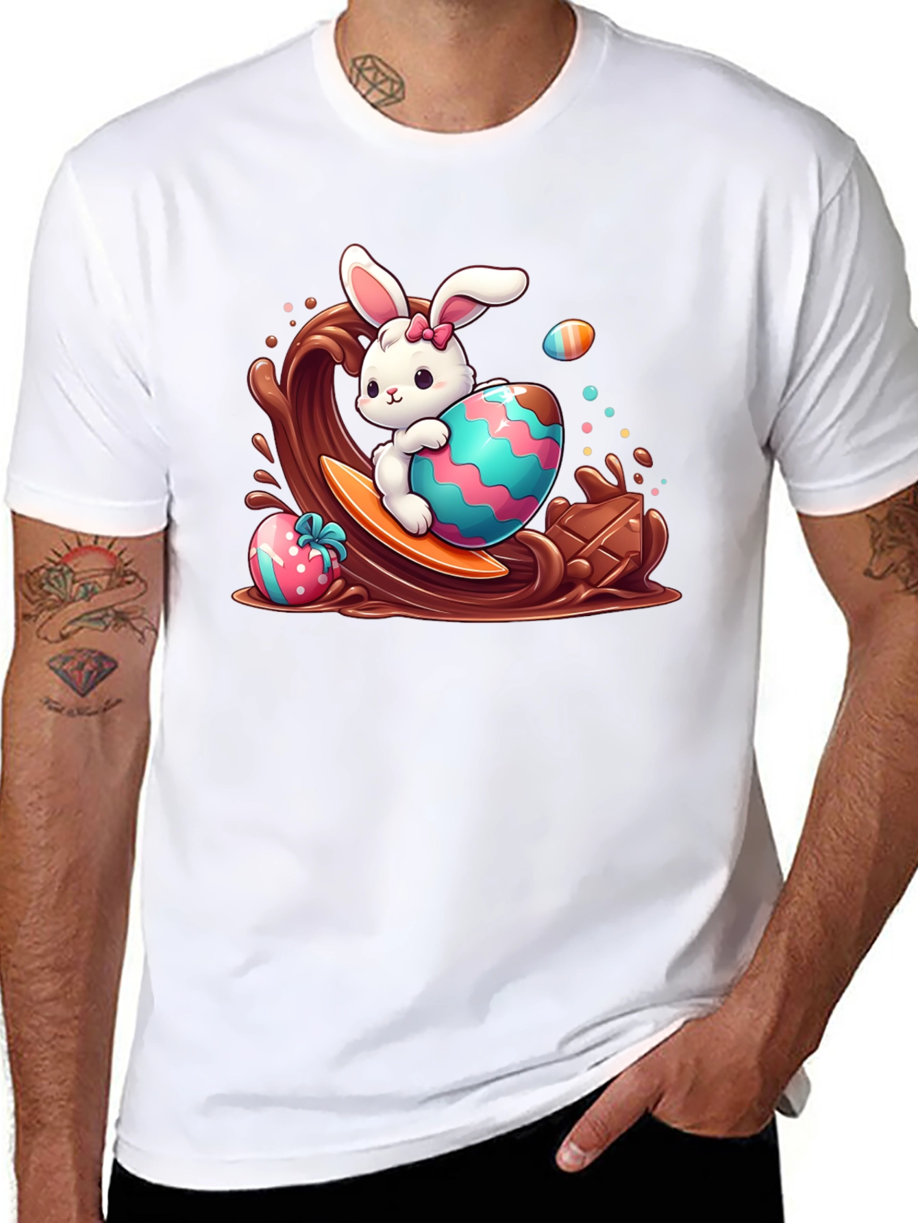 Easter Bunny Chocolate Surf T-Shirt