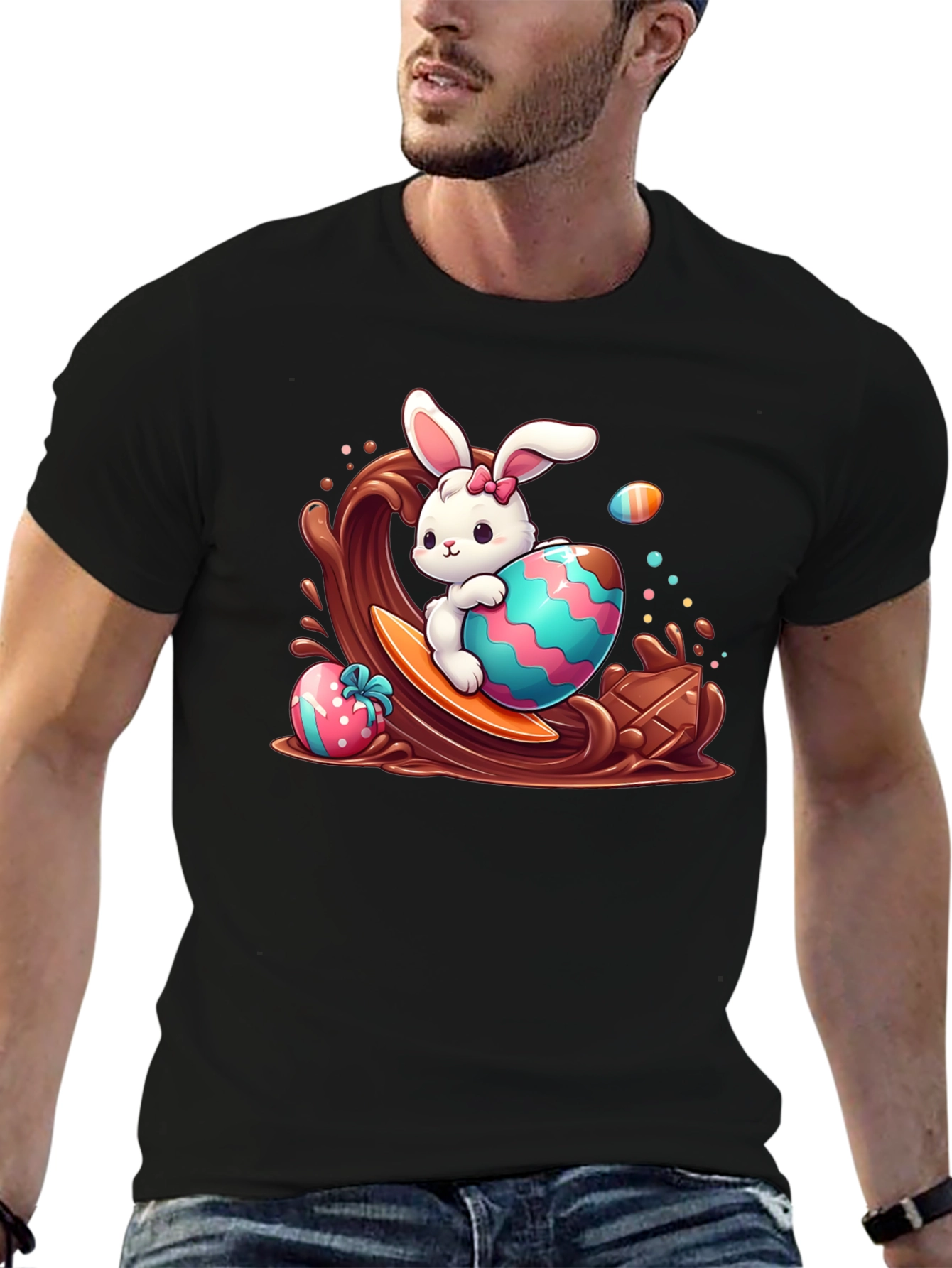Easter Bunny Chocolate Surf T-Shirt