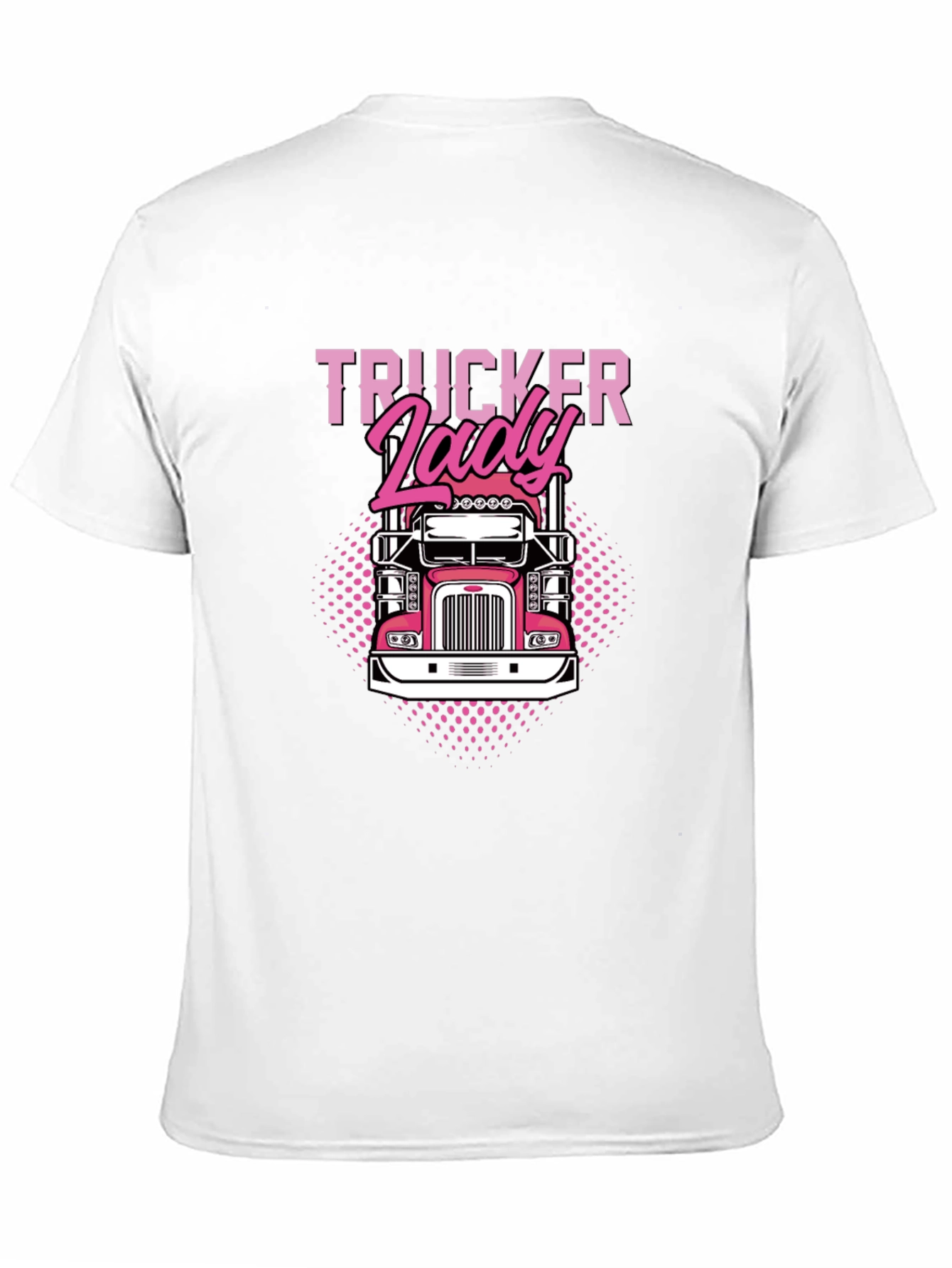 Trucker Lady Graphic Tee - Black Cotton T-Shirt