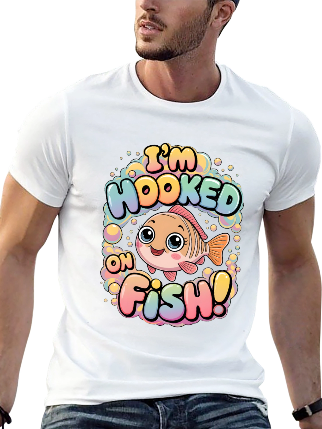 Im Hooked on Fish T-Shirt - Cute Cartoon Design