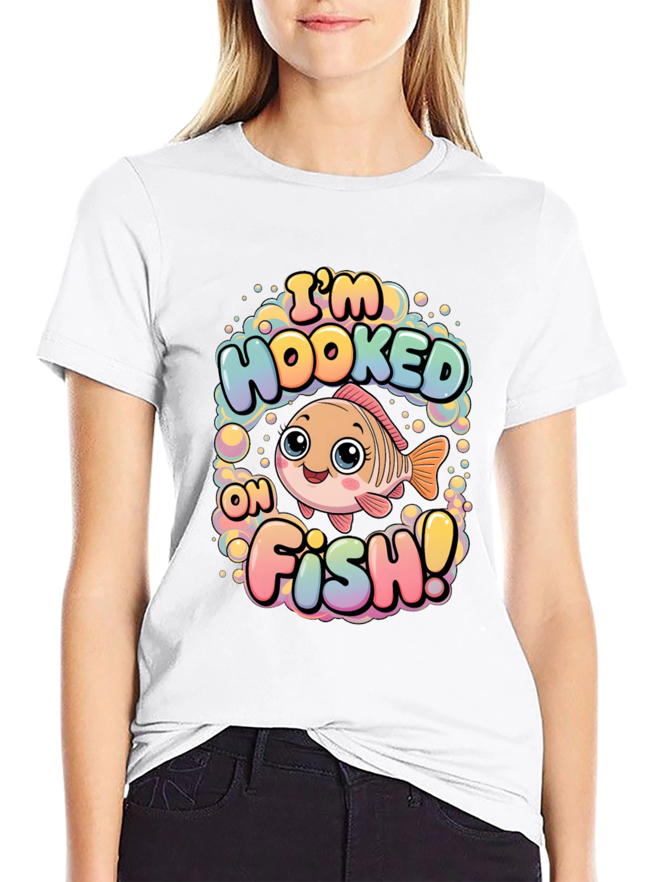 Im Hooked on Fish T-Shirt - Cute Cartoon Design