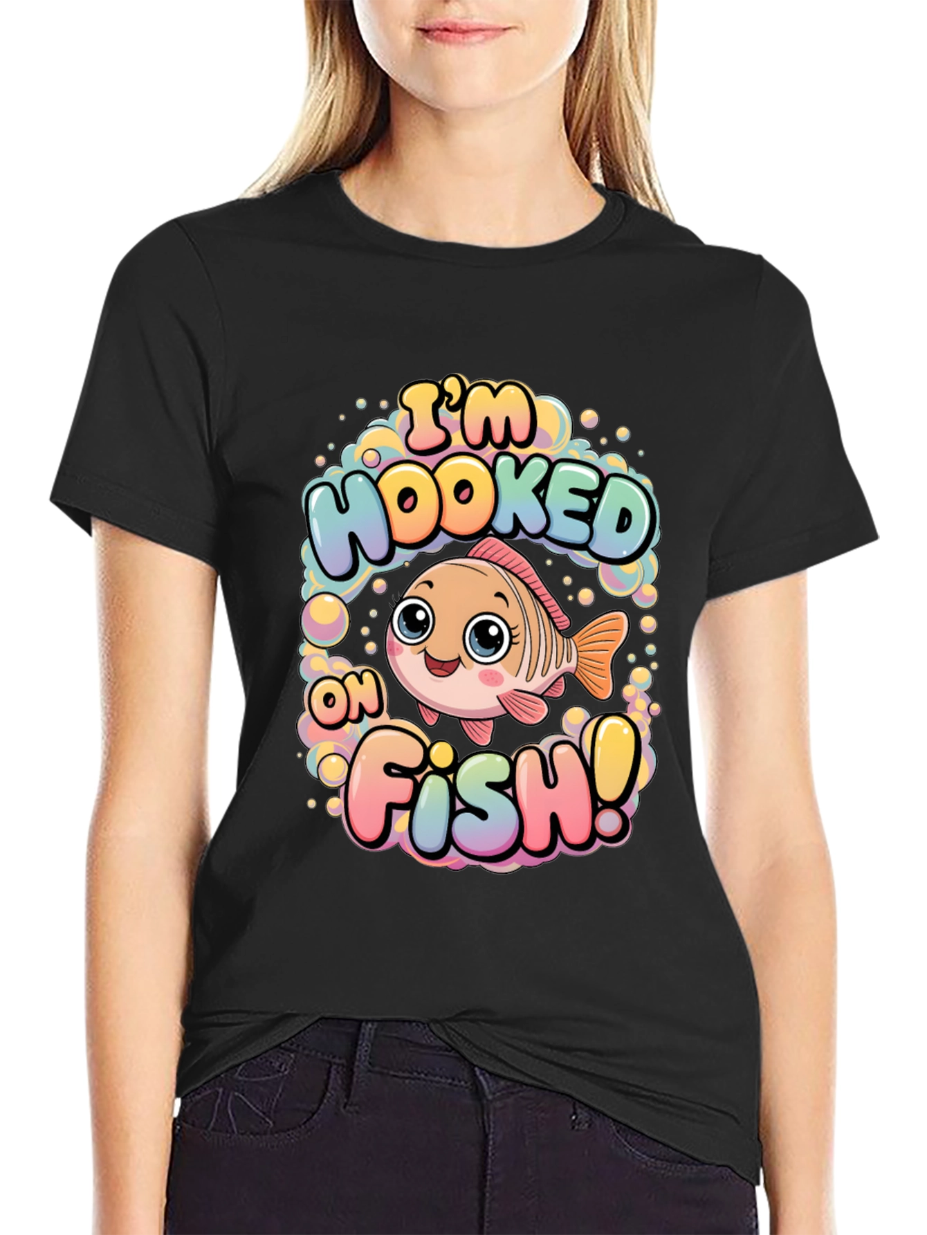 Im Hooked on Fish T-Shirt - Cute Cartoon Design