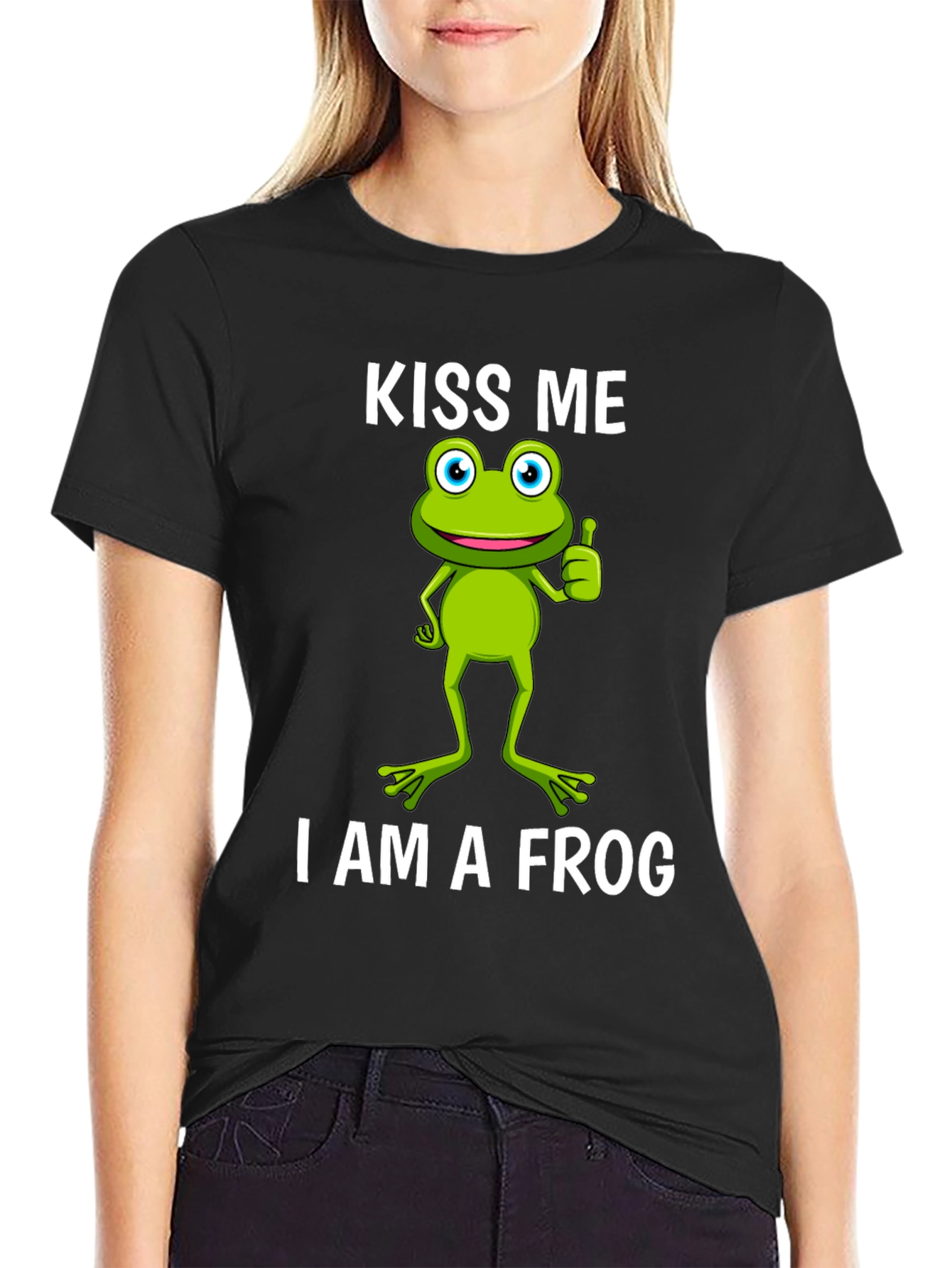 Kiss Me I Am A Frog Graphic T-Shirt