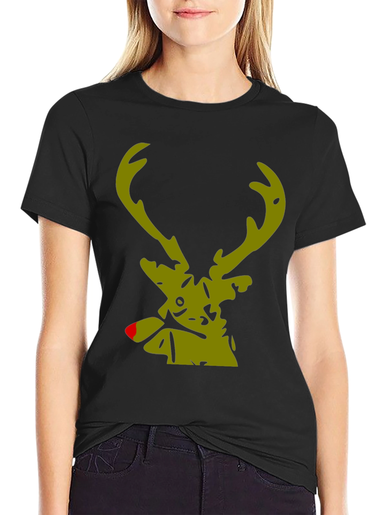 Rudolph Reindeer Graphic Tee - Holiday Style
