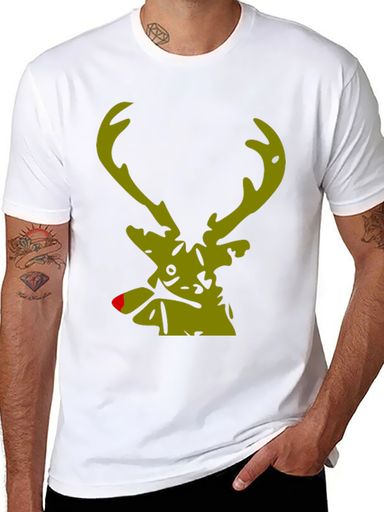 Rudolph Reindeer Graphic Tee - Holiday Style