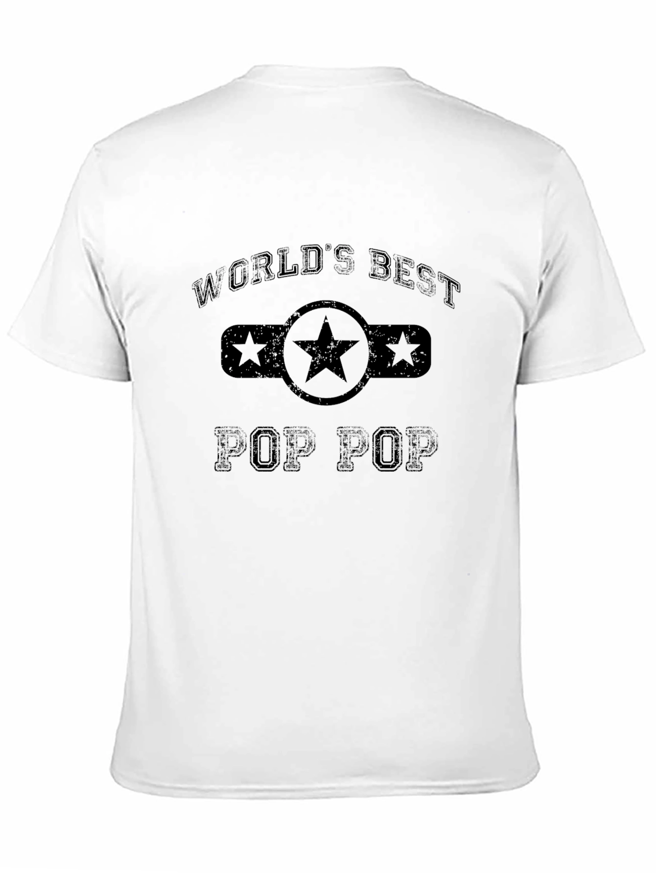 Worlds Best Pop Pop Black T-Shirt