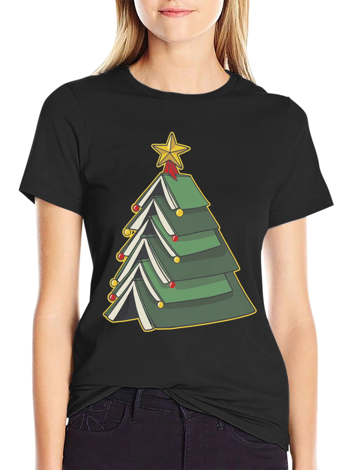 Book Christmas Tree T-Shirt