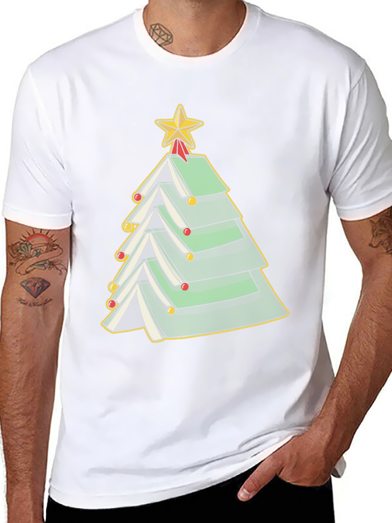 Book Christmas Tree T-Shirt