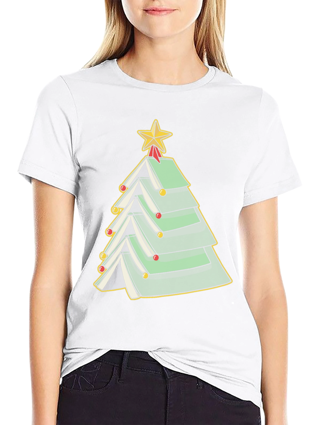 Book Christmas Tree T-Shirt