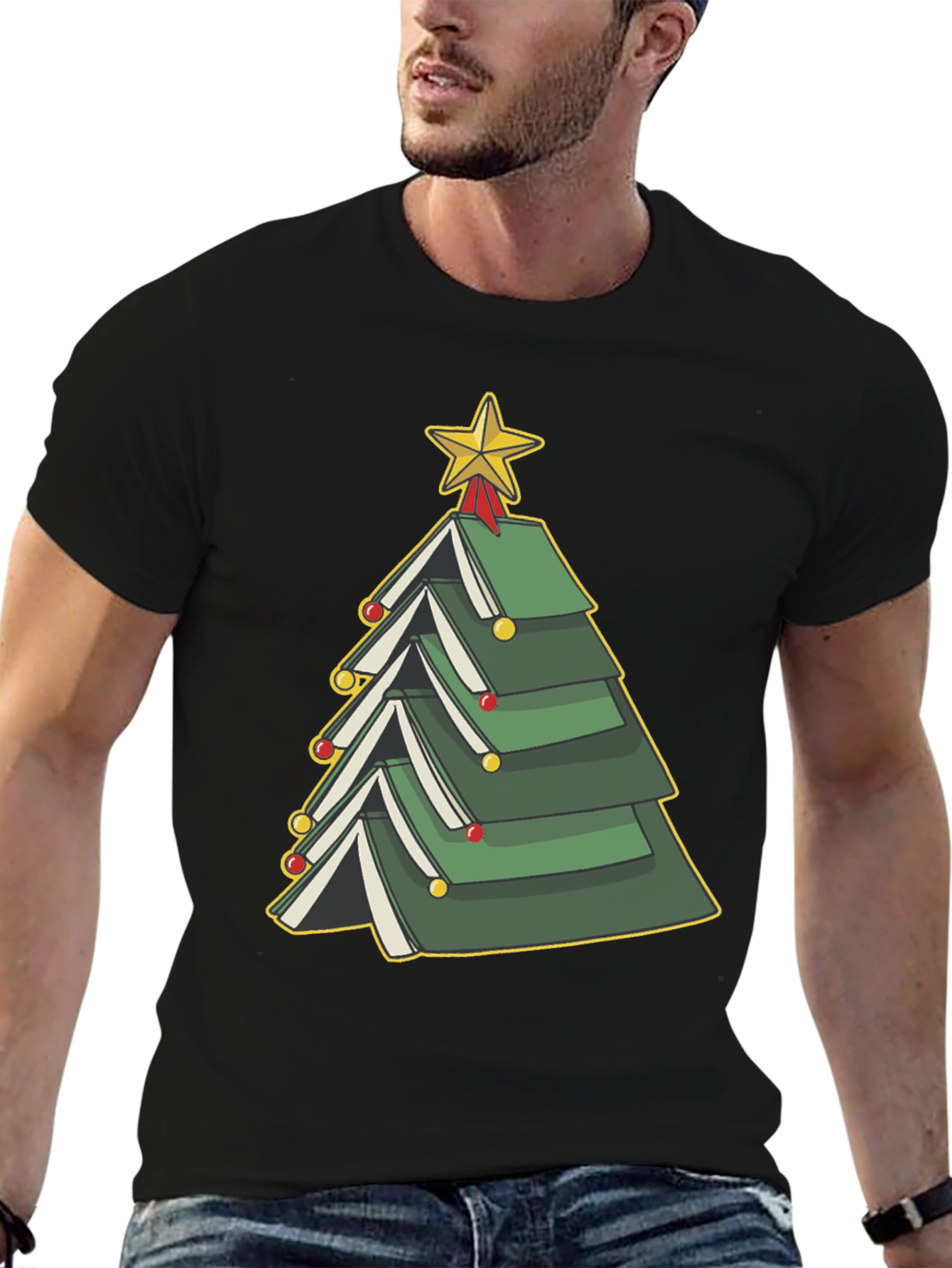 Book Christmas Tree T-Shirt