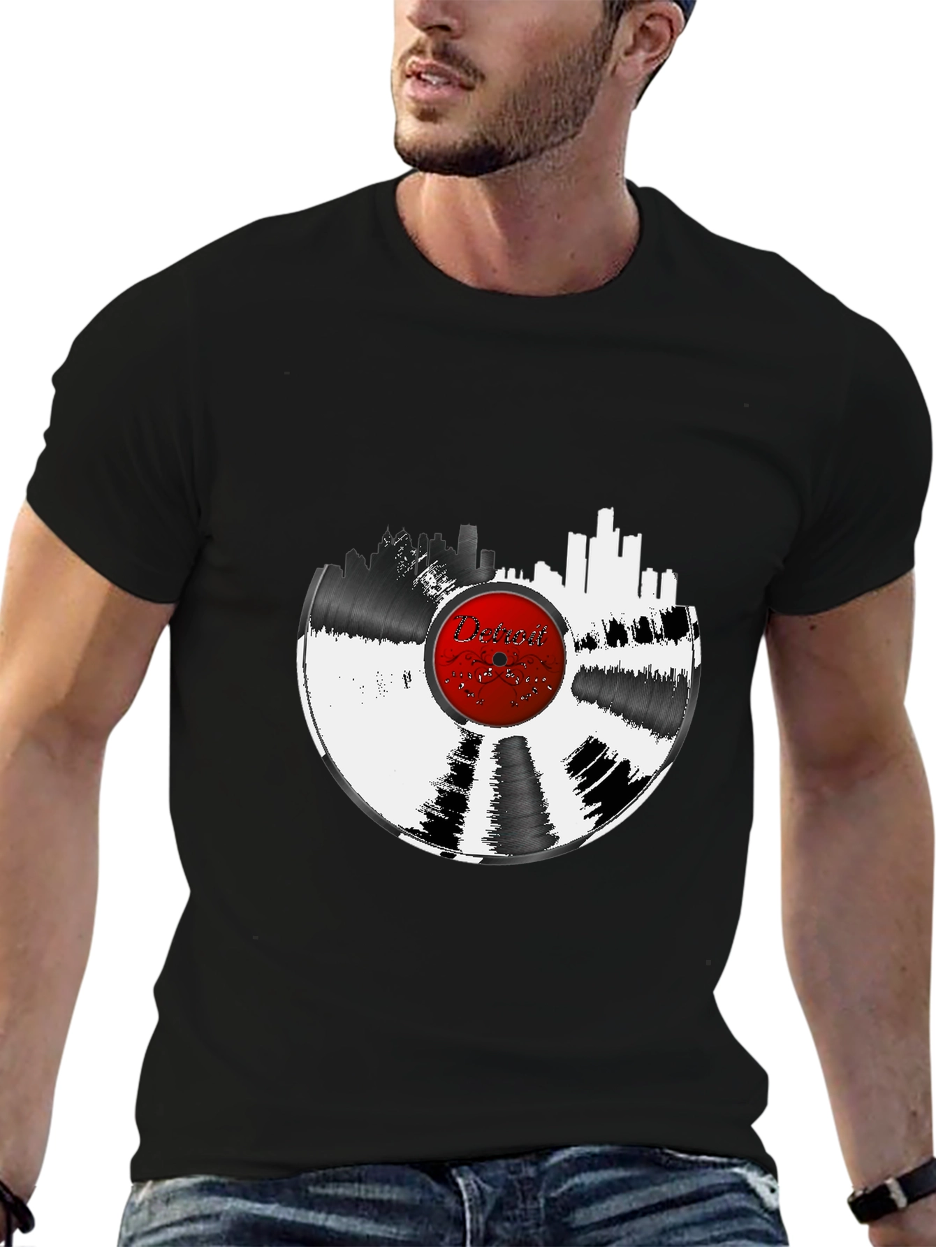 Detroit Vinyl Record Graphic Tee
