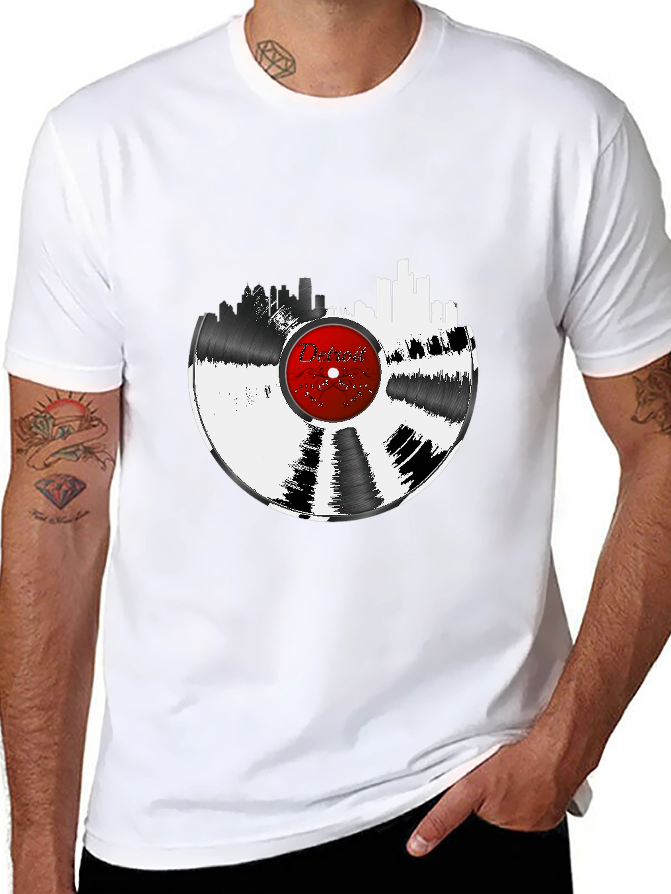 Detroit Vinyl Record Graphic Tee